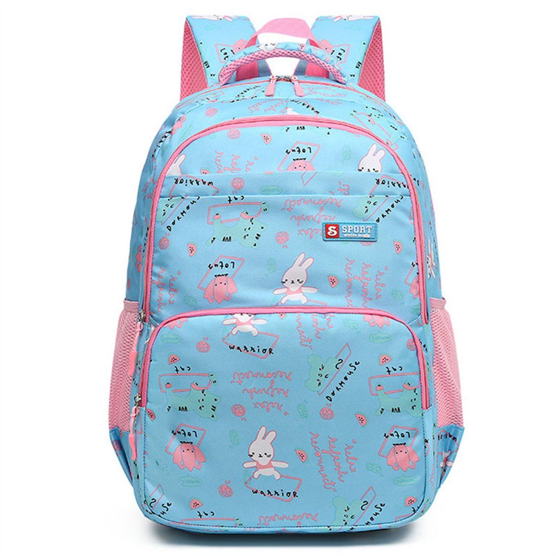 DÖRÖY Schulranzen Schultaschen für Kinder der 1. bis 6. Klasse, Schulrucksäcke,Geschenke blau