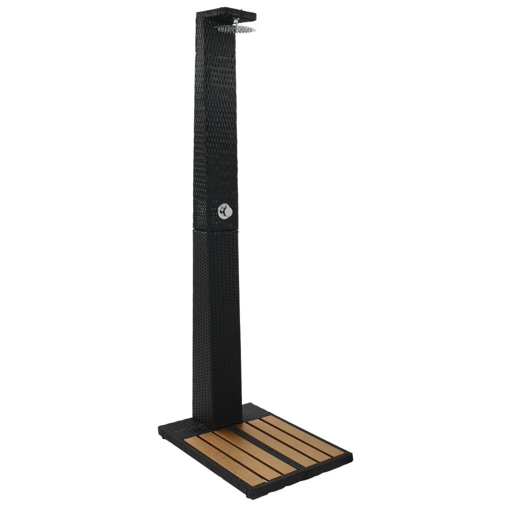 vidaXL Gartendusche 60 x 80 x 214 cm Gartendusche aus pulverbeschichtetem Stahl für den Ga