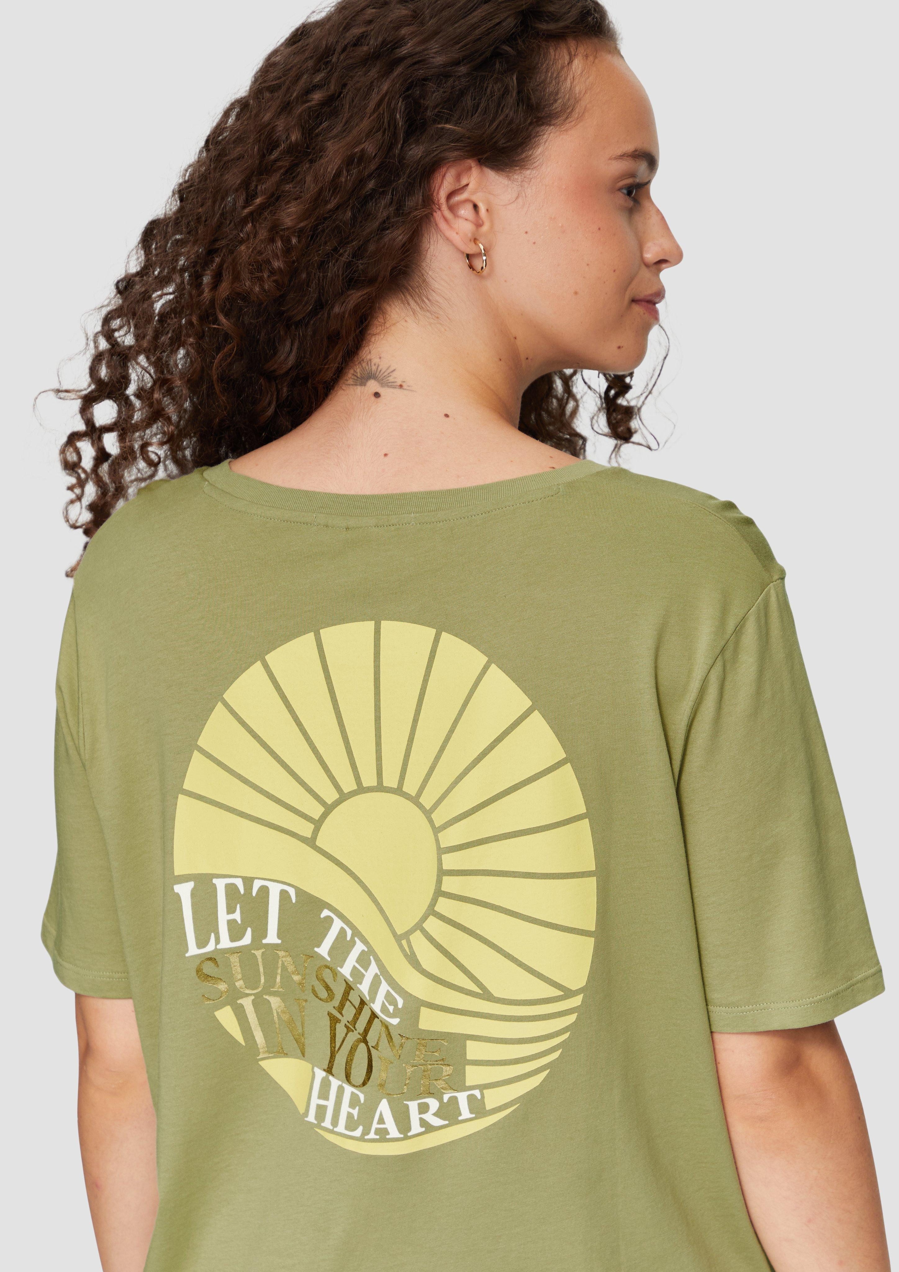 QS Kurzarmshirt T-Shirt aus Baumwolle mit günstig online kaufen