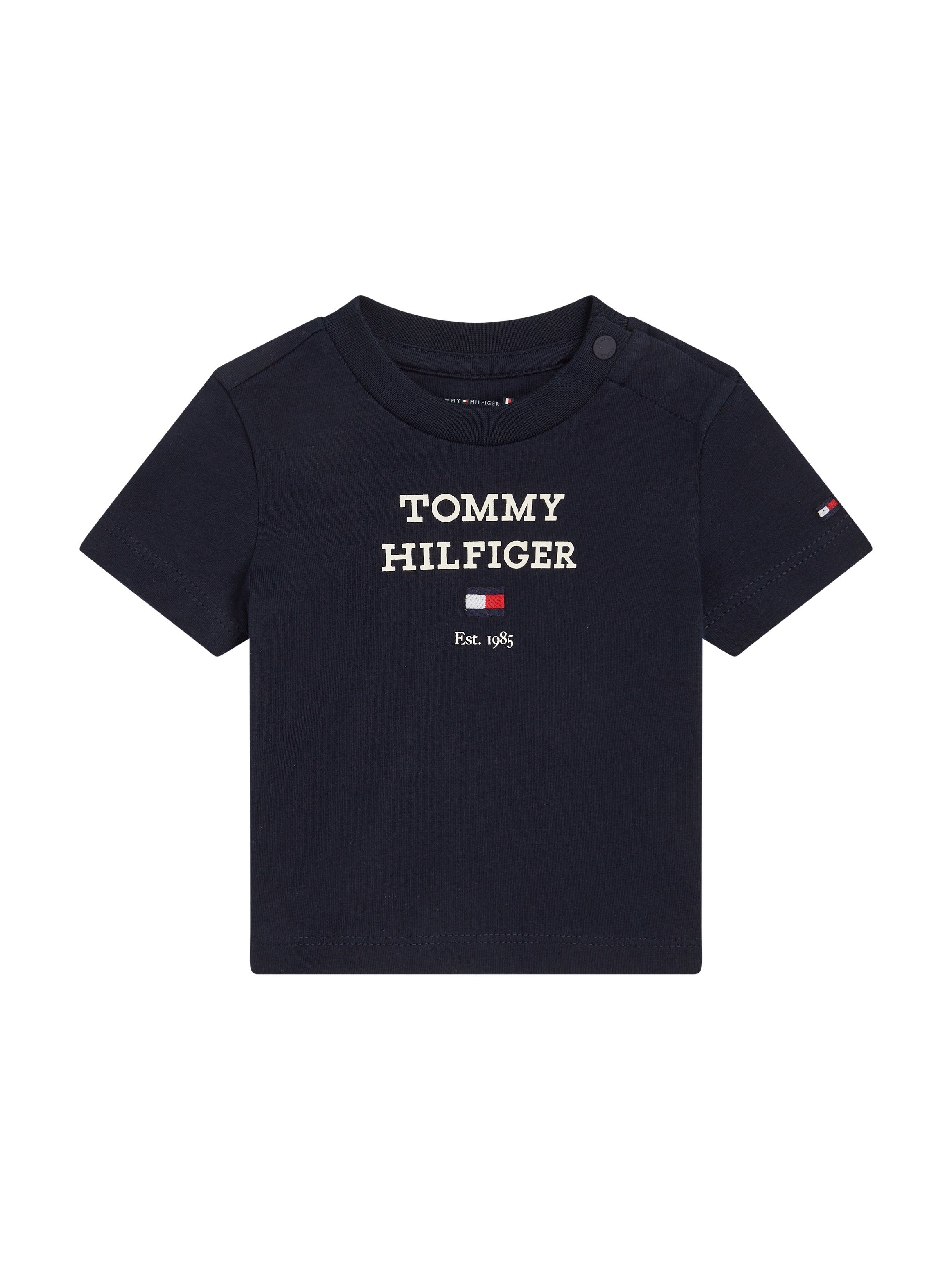 Tommy Hilfiger T-Shirt BABY TH LOGO TEE S/S mit großem Logo Desert Sky