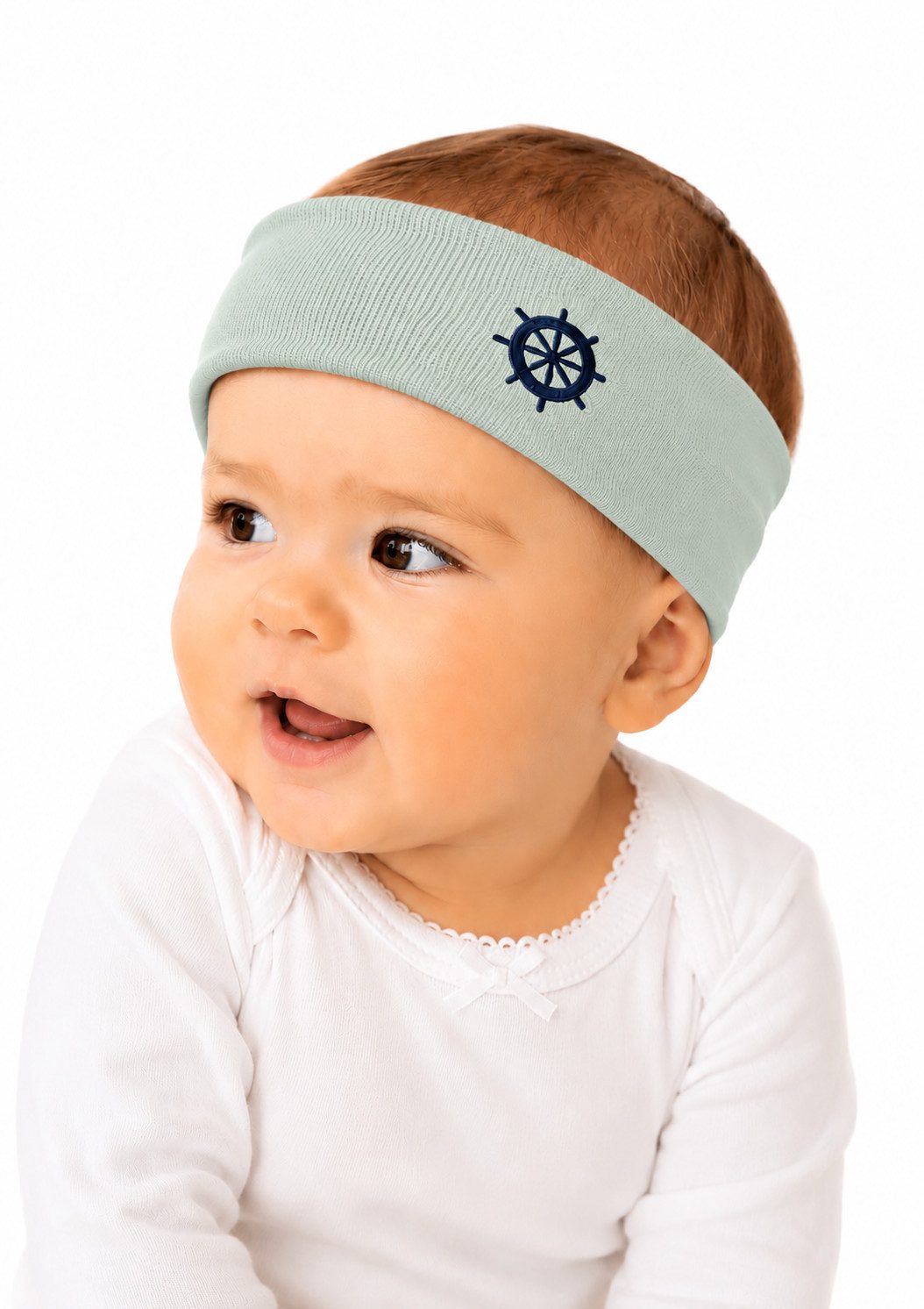 La Bortini Stirnband Baby Kopfband Ohrenschutz neutral elastisch, weich, 32 34 36 38 40 42 44 46 48 50 52 54