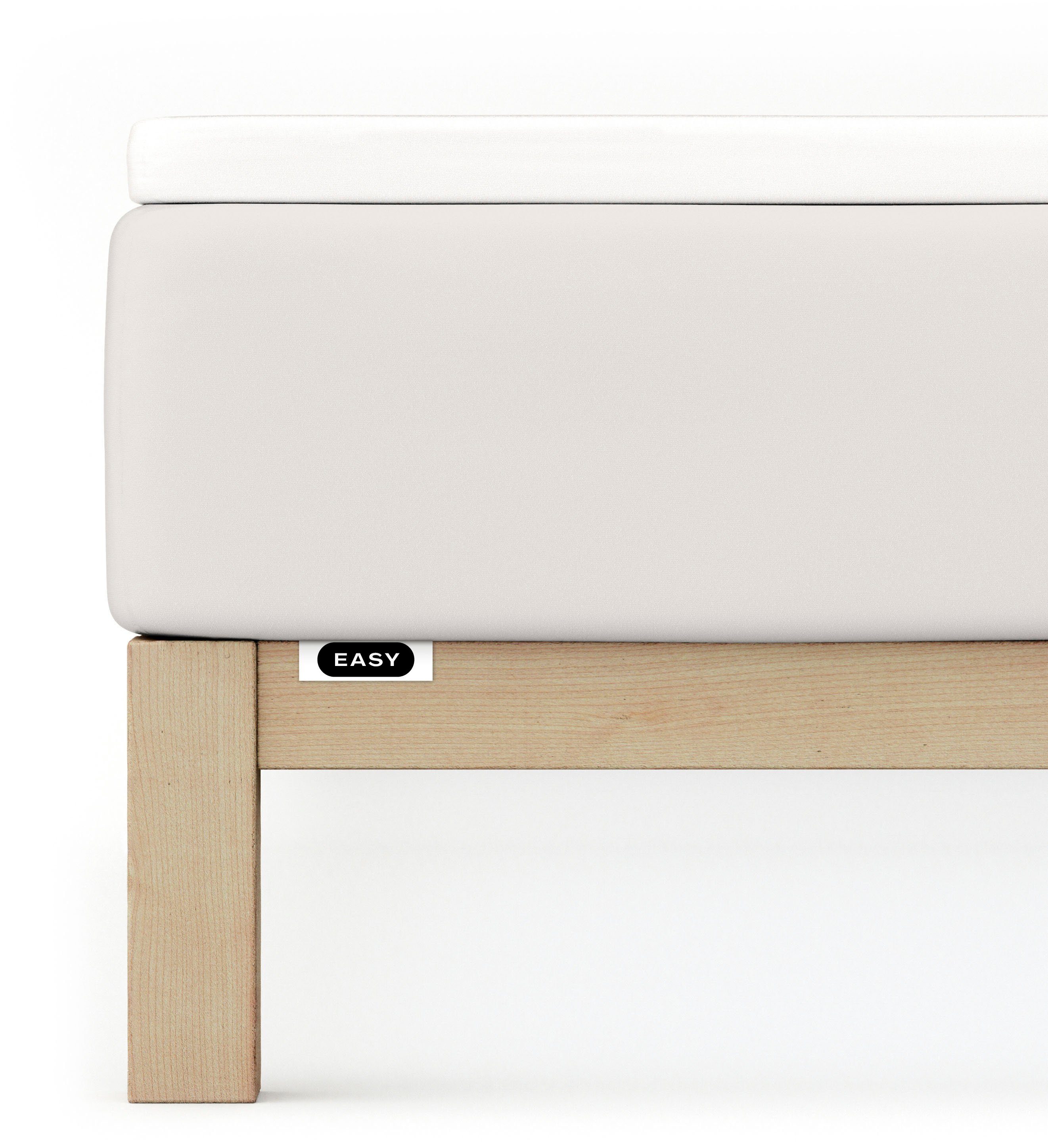 Schlafgut Spannbettlaken EASY Jersey Elasthan Topper, Jersey, Gummizug: rundum, (1 Stück), MADE IN GREEN by OEKO-TEX®