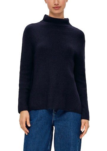 navy Stretch s.Oliver Stehkragenpullover mit