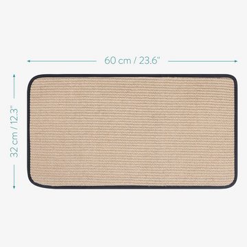 Navaris Kratzbrett Katzen Kratzmatte Kletterteppich - Sisal - 60x32cm - Kratzschutz, (1-tlg)