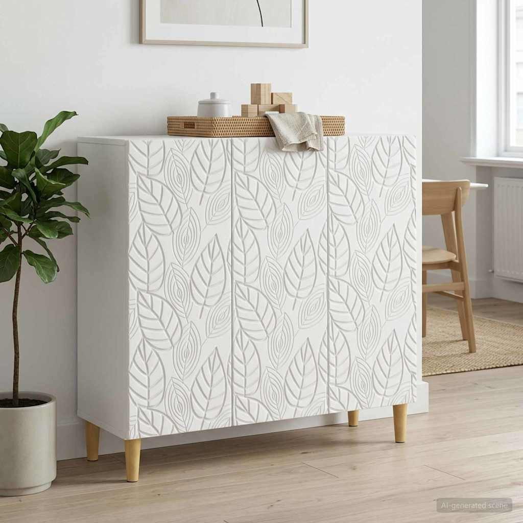 vidaXL Sideboard Sideboard Weiß 89 x 34,5 x 80 cm Holzwerkstoff (1 St)