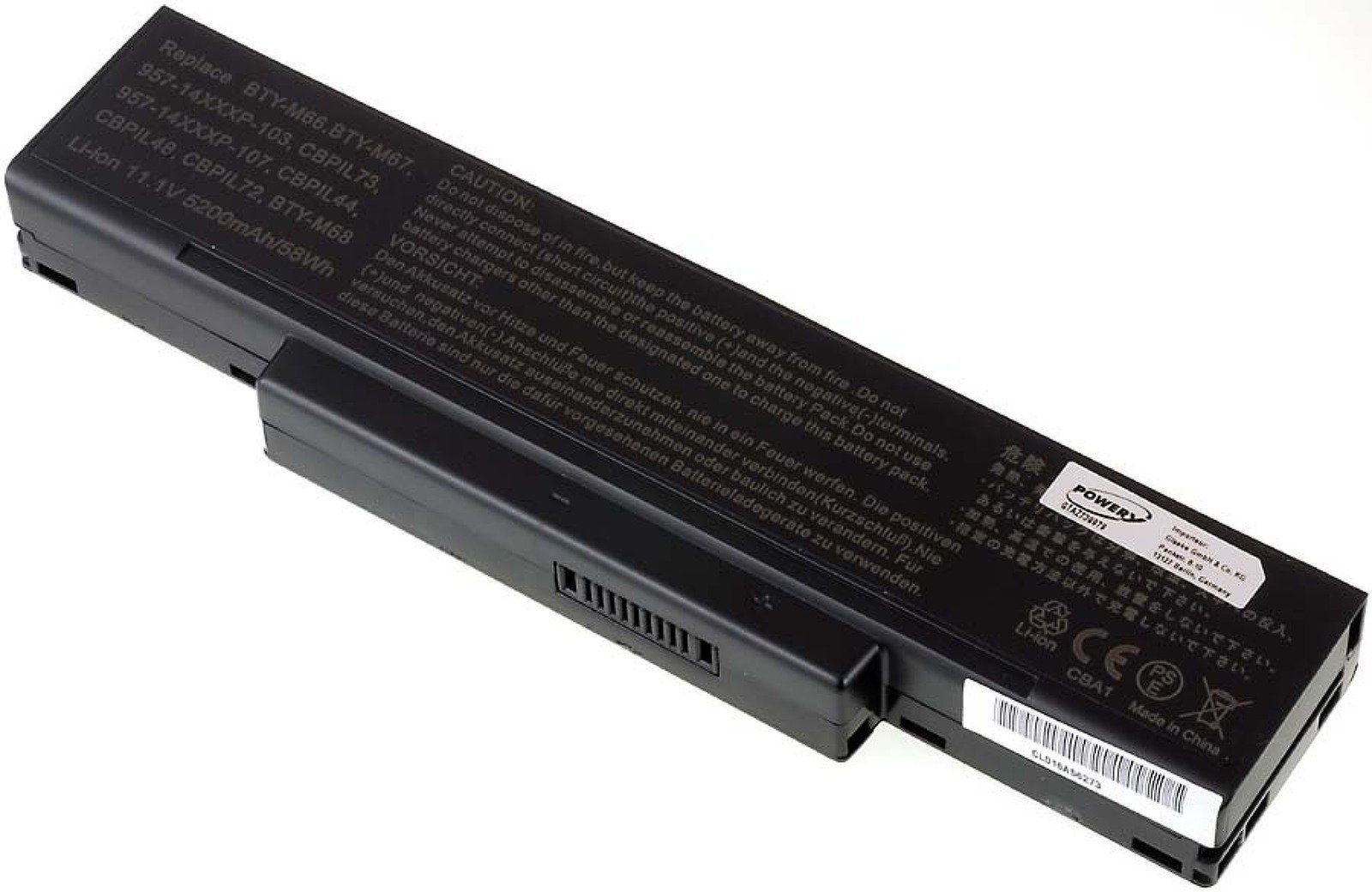 Powery Akku (11.1 mAh V) LG für Serie Laptop-Akku E500 5200