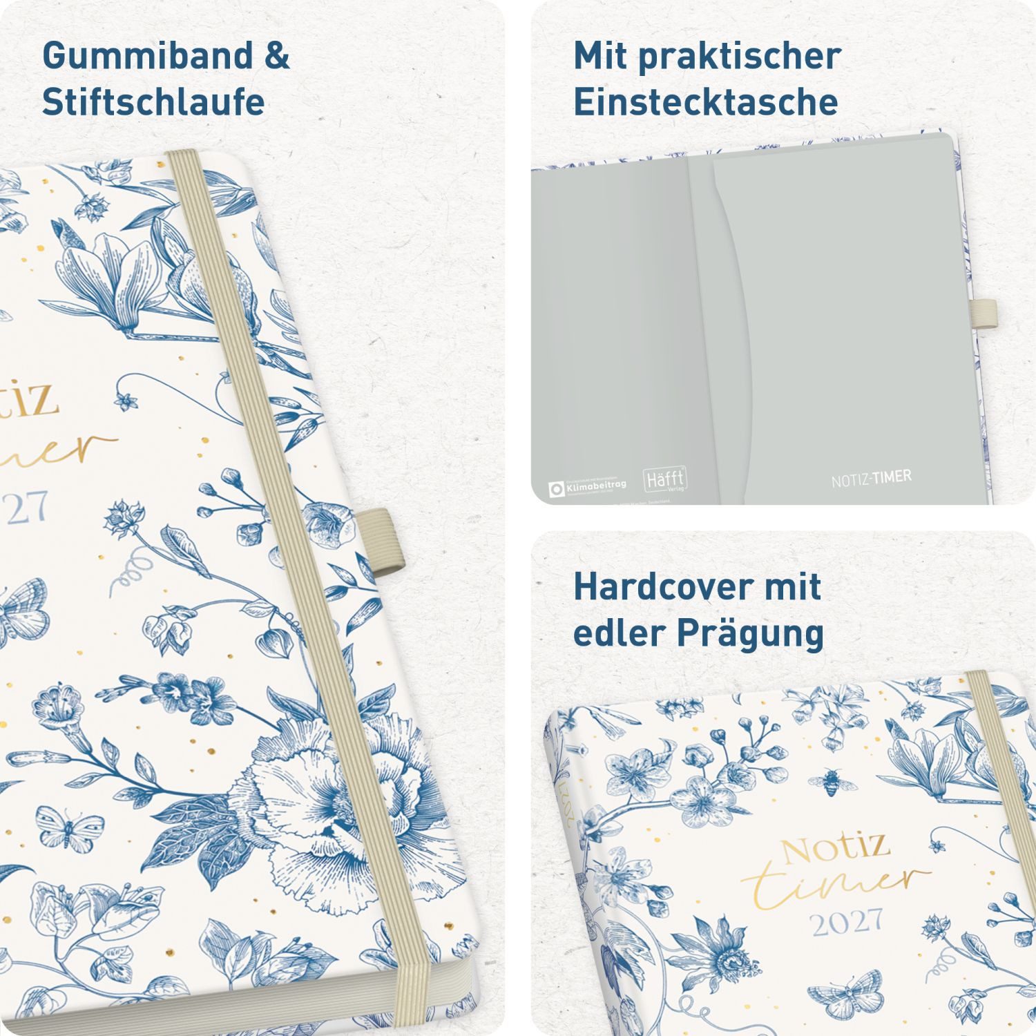 Häfft Terminkalender Wochen-Notiz-Timer Classic 2026/2027 / 17 Monate / A5 – Bild 2 von 5