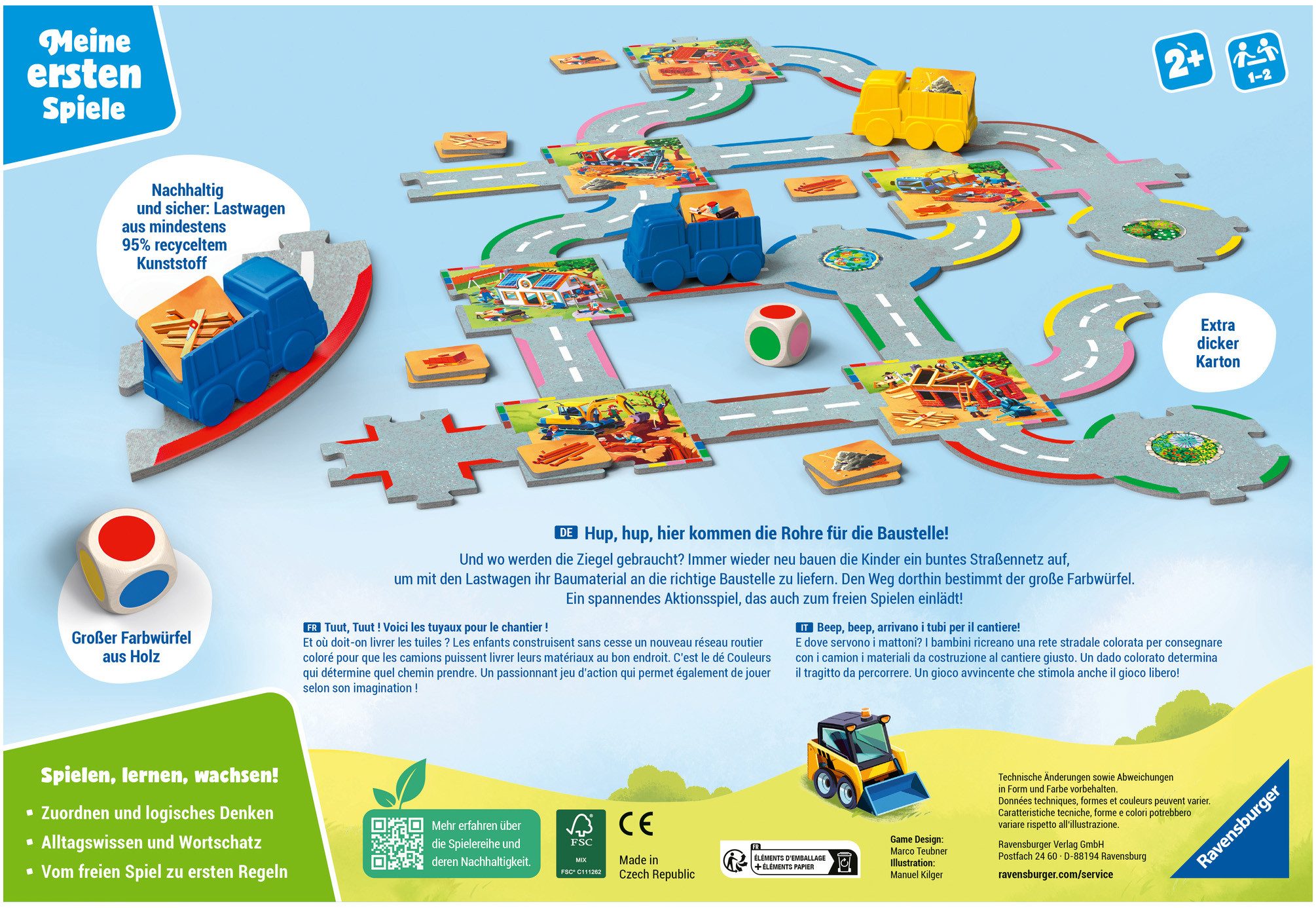 Ravensburger Spiel Wir spielen Baustelle, Kinderspiel, Made in Europe