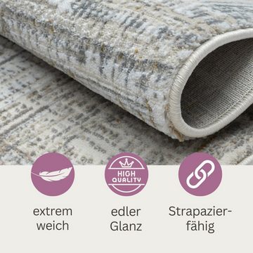 Teppich MY-RUG Calla, Kurzflor-Teppich 150x80cm, Wohnando, rechteckig, Höhe: 12 mm, weich, gemütlich, mit schönem Muster, flachgewebt