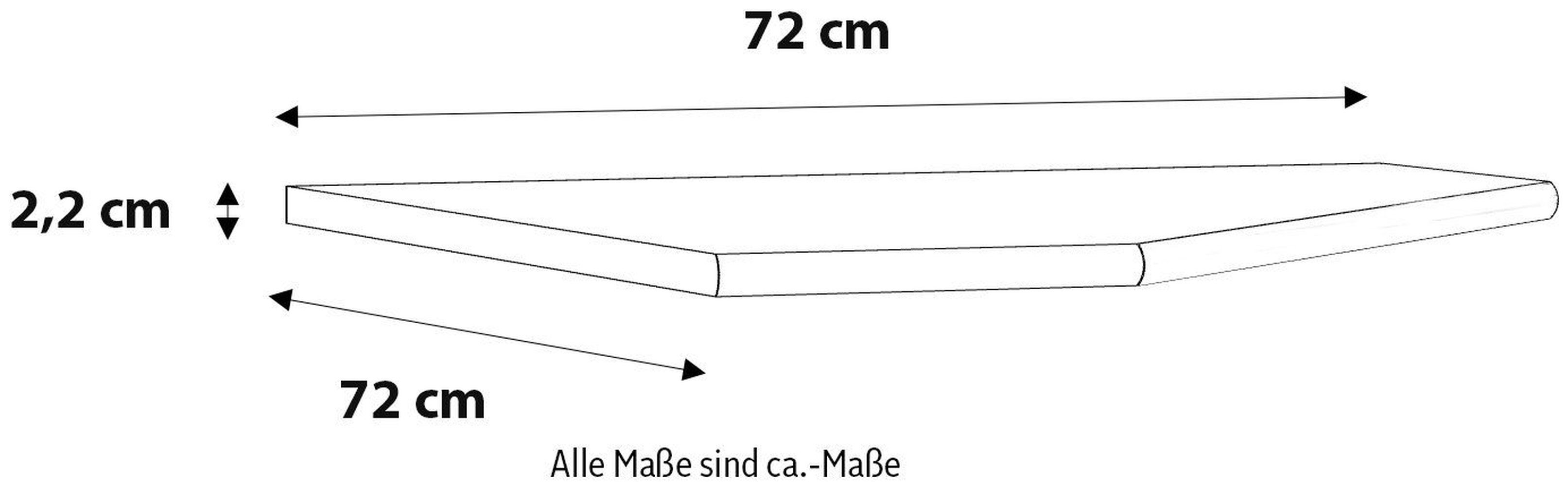 BxHxT: Ansteckplatte cm, freiraum in Tempra, Eiche Artisan 72x2,2x72