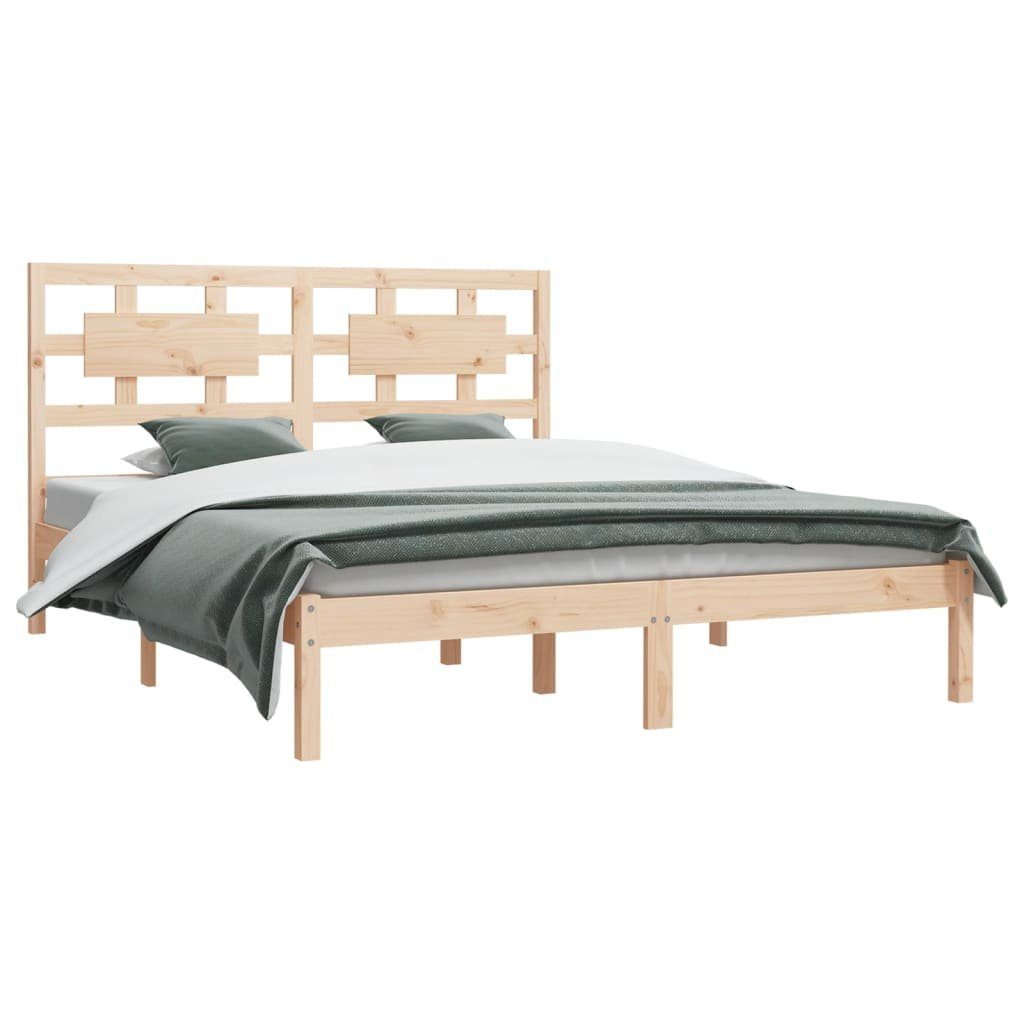 vidaXL Bett Massivholzbett ohne Matratze 150x200 cm Kiefernholz günstig online kaufen