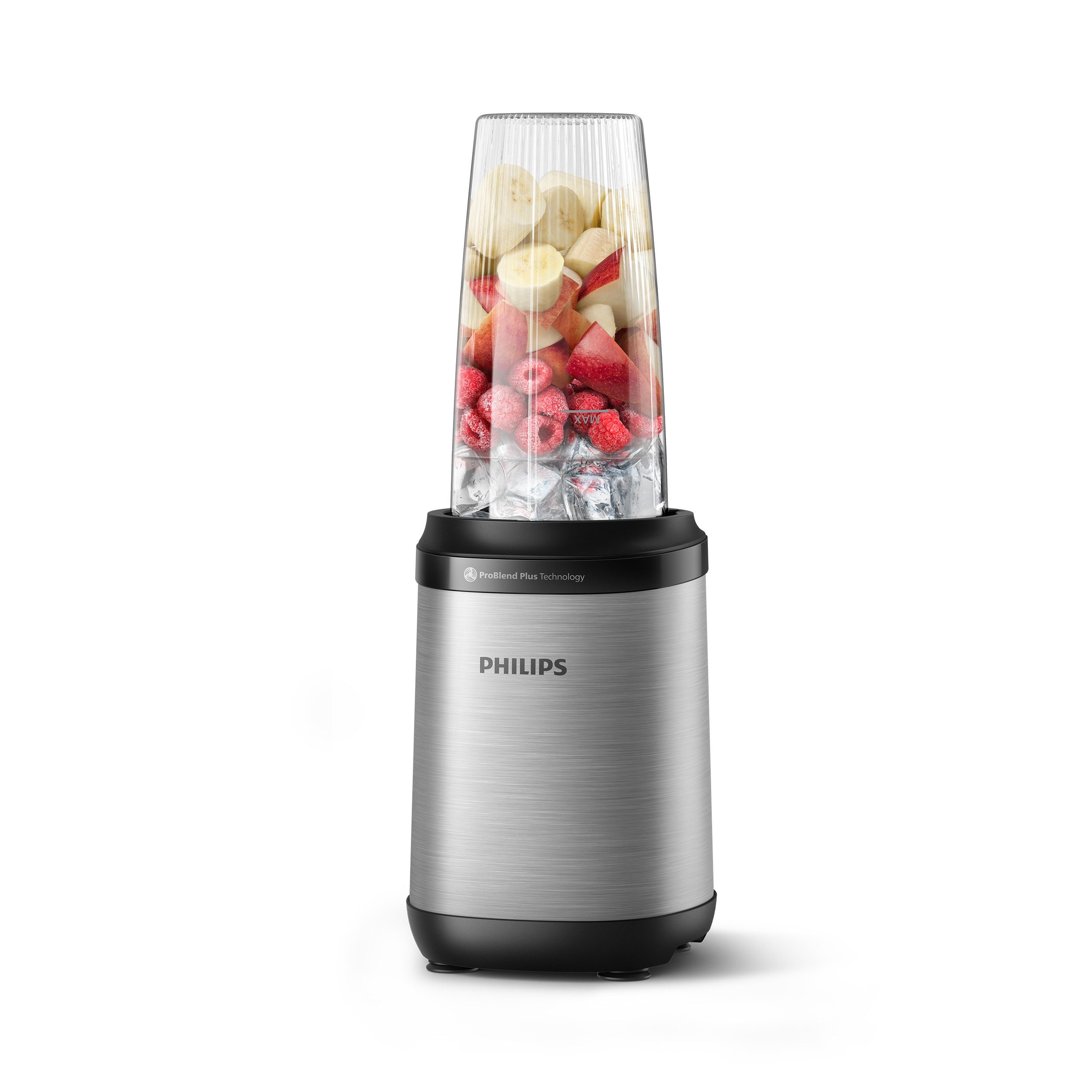Philips Standmixer HR2764/00 5000 Series, mit ProBlend Plus-Technologie, 800 W, 700ml-Tritan-Becher, kompaktes Design; Edelstahl/Schwarz