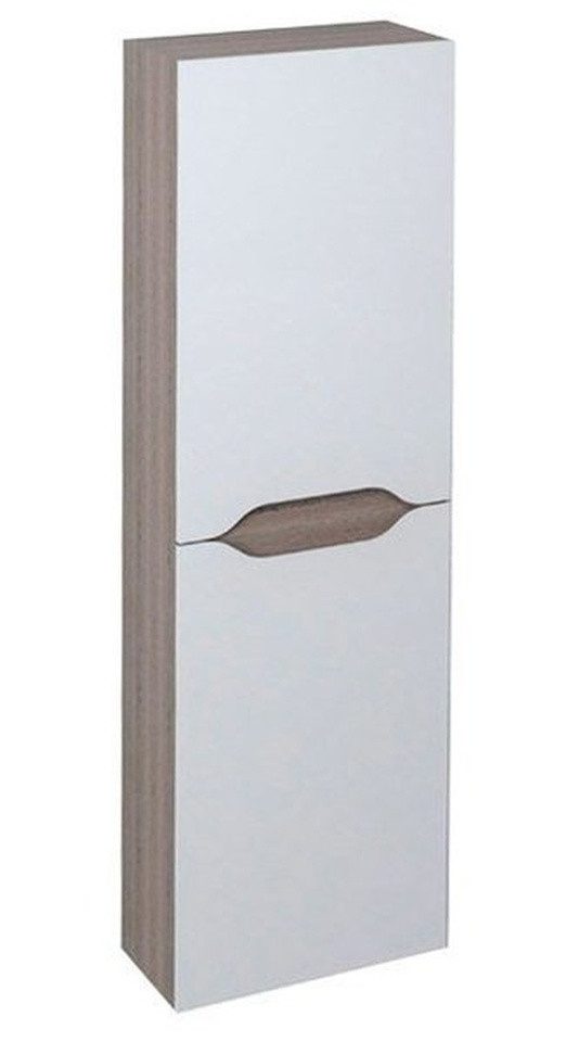 Sapho Seitenschrank WAVE Hochschrank 40x140x20cm, weiß/mali wenge Sapho-WA250-3021