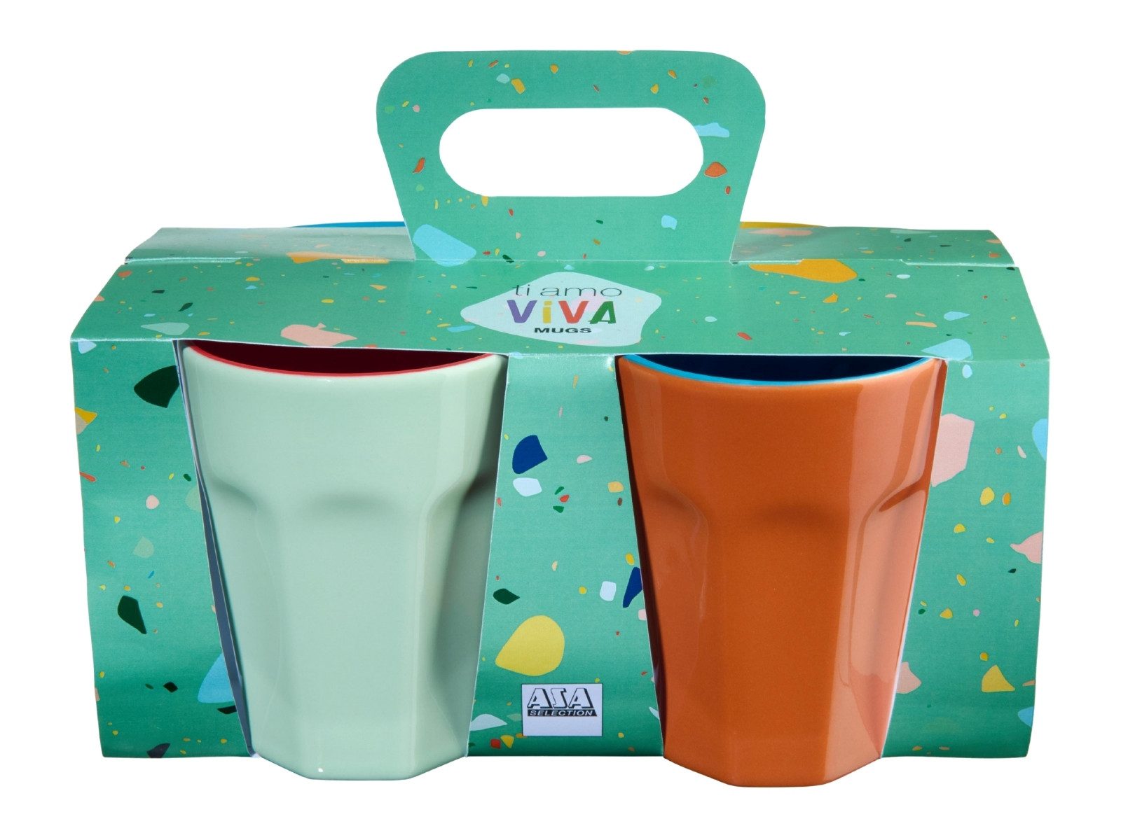 ASA SELECTION Geschirr-Set ti amo viva Becher-Set 0,2l 4tlg, Steingut