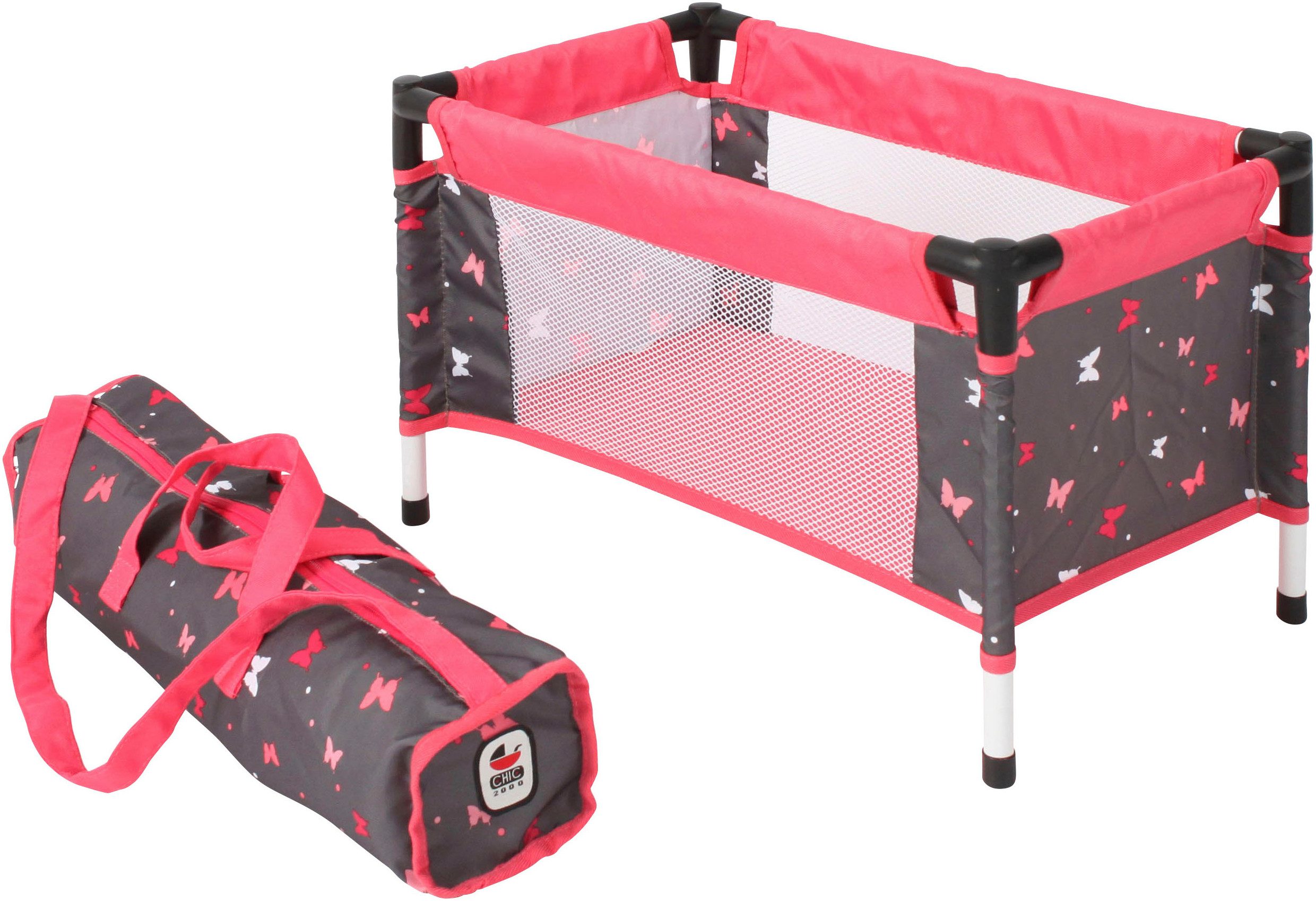 CHIC2000 Puppenbett Puppen-Reisebett, Butterfly, mit Tragetasche günstig online kaufen