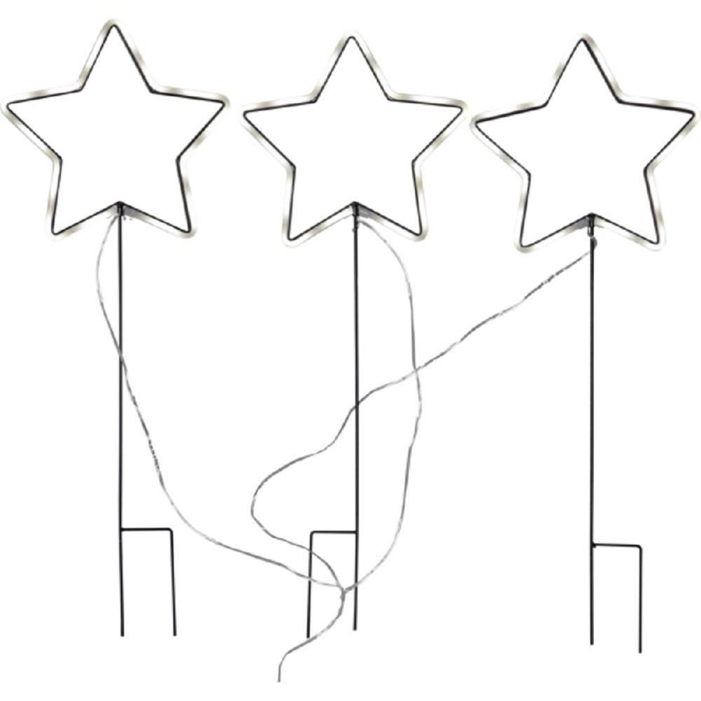 LED Solarleuchte 857-07 LED-Lichterstern "Neonstar" 3er Set 220x60cm 8 Funktionen