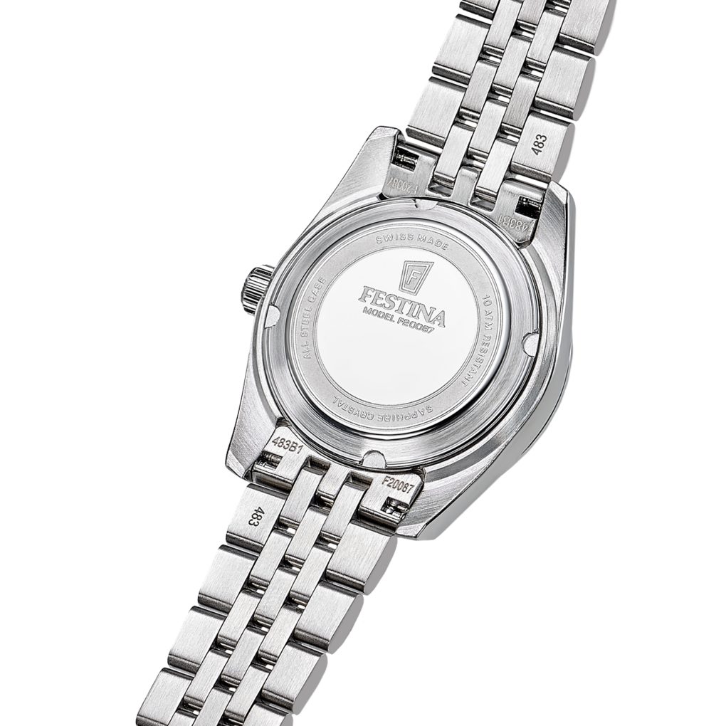 Festina Quarzuhr Classic Steel F20087_5, Armbanduhr, Damenuhr, Swiss Made, Edelstahlarmband, analog, Tag
