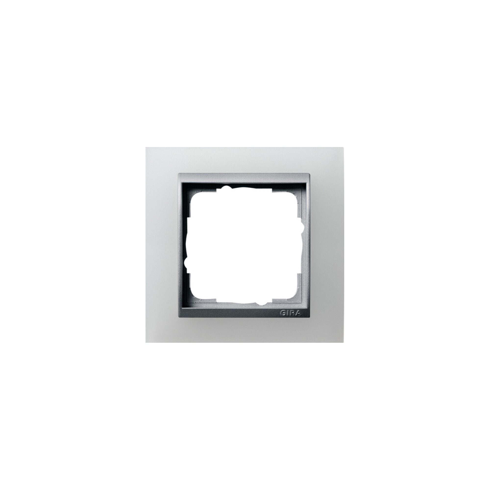 GIRA Gira Abdeckrahmen 1f.opak ws m.alu.ZL, Event 021150 Steckdosenleiste