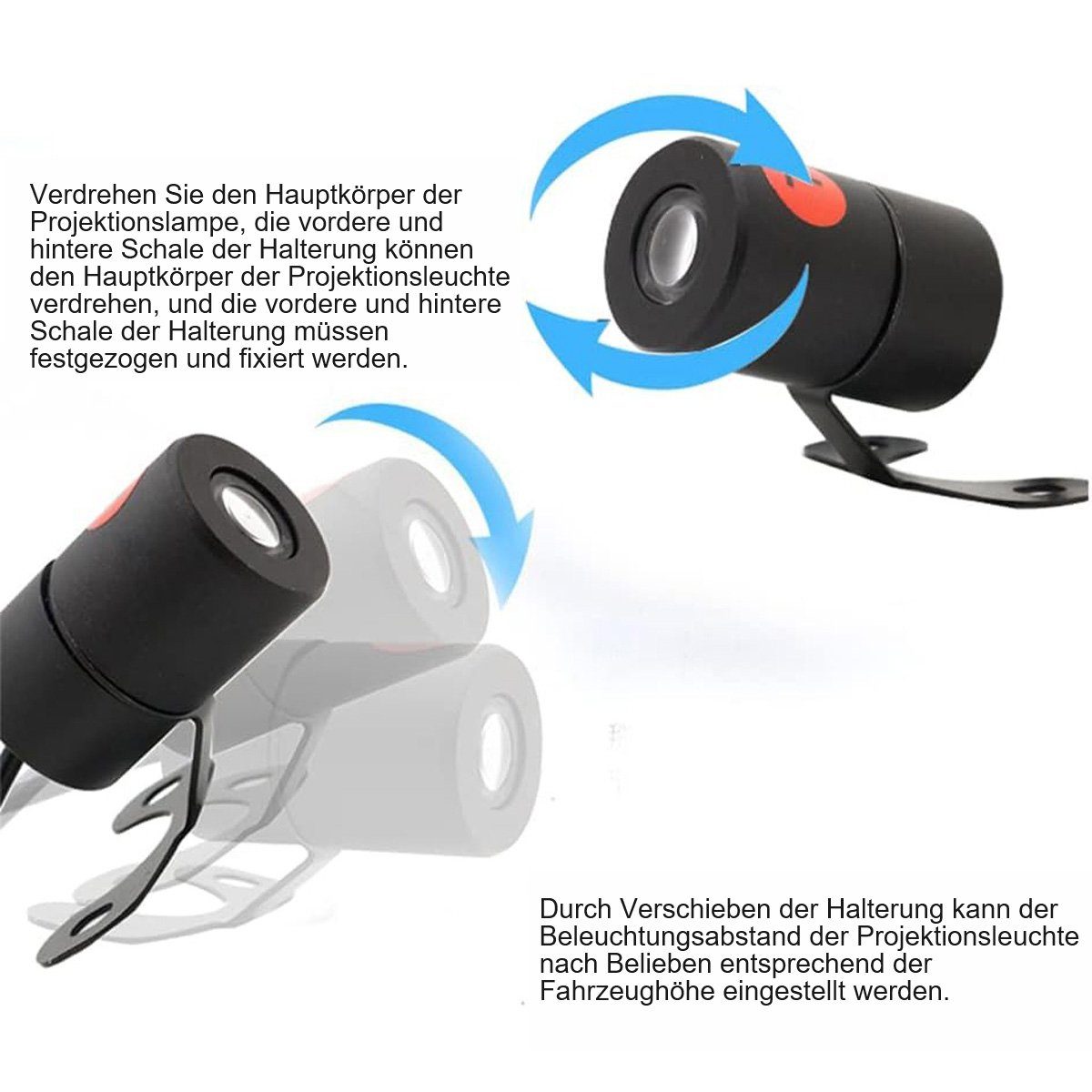 Hellblau LED-Lichtsystem modifiziertes götäzer Motorrad Engelsflügelprojektion, -LED Dekorationszubehör Willkommenslicht, -Licht