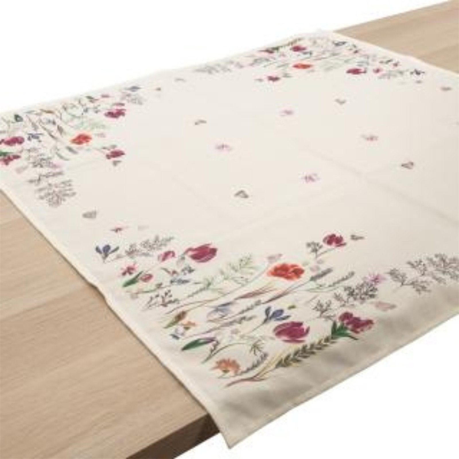 HTI-Living Mitteldecke Mitteldecke 85 x 85 cm Blumen und Gräser, Tischdecke