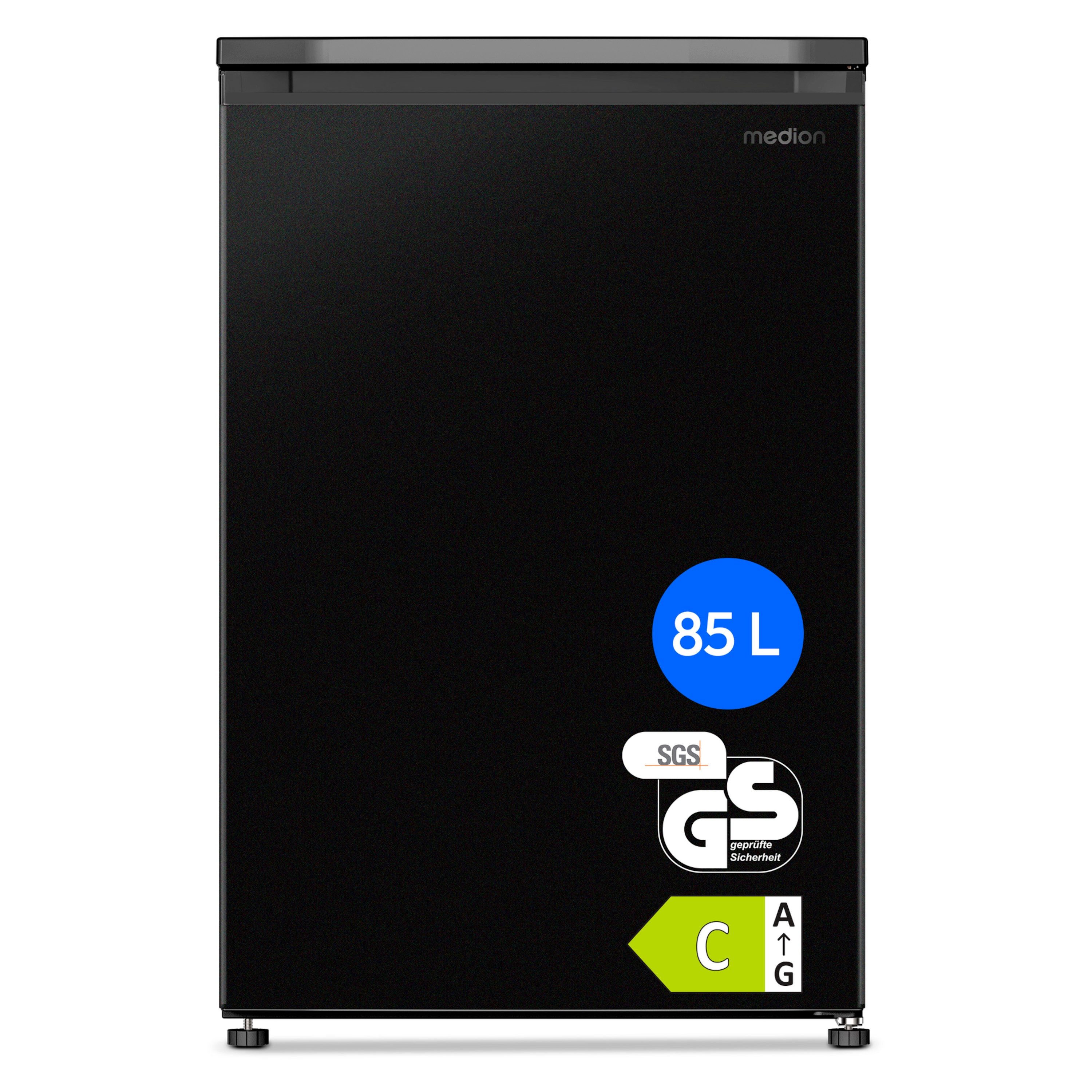 Medion® Gefrierschrank MD370018, 84.5 cm hoch, 54.9 cm breit, 85 L Nutzinhalt, 3 Türfächer, Energieklasse C