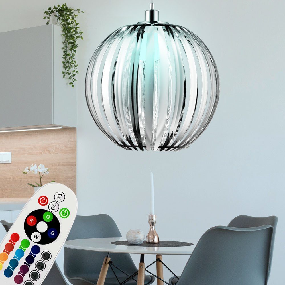 Design Kugel LED Hänge Leuchte dimmbar Ess Zimmer Pendel Lampe RGB Fernbedienung 
