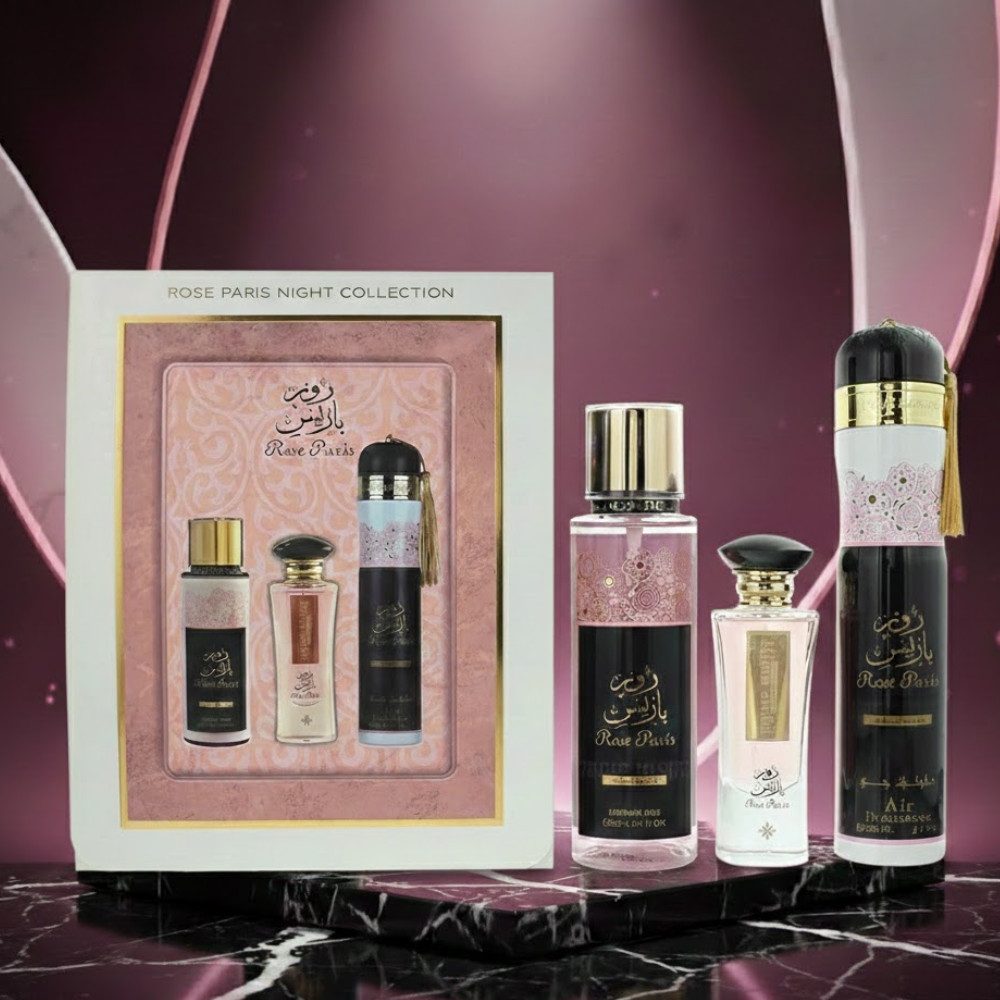 Ard Al Zaafaran Duft-Set Rose Paris Damen Geschenkset: EDP + Body Mist + Lufterfrischer