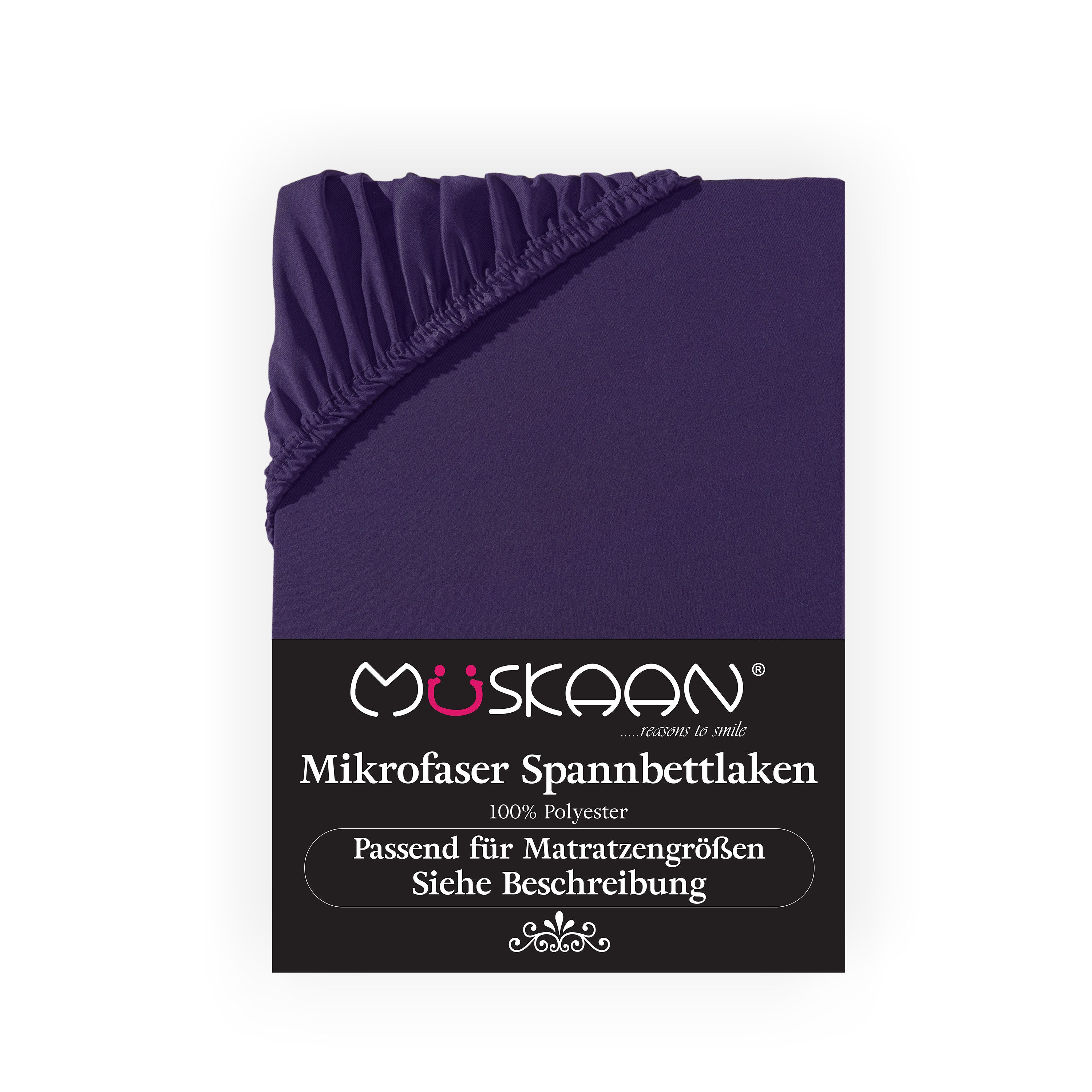 Müskaan Spannbettlaken Spannbetttuch Bettlaken Spannbetttücher Leintuch günstig online kaufen