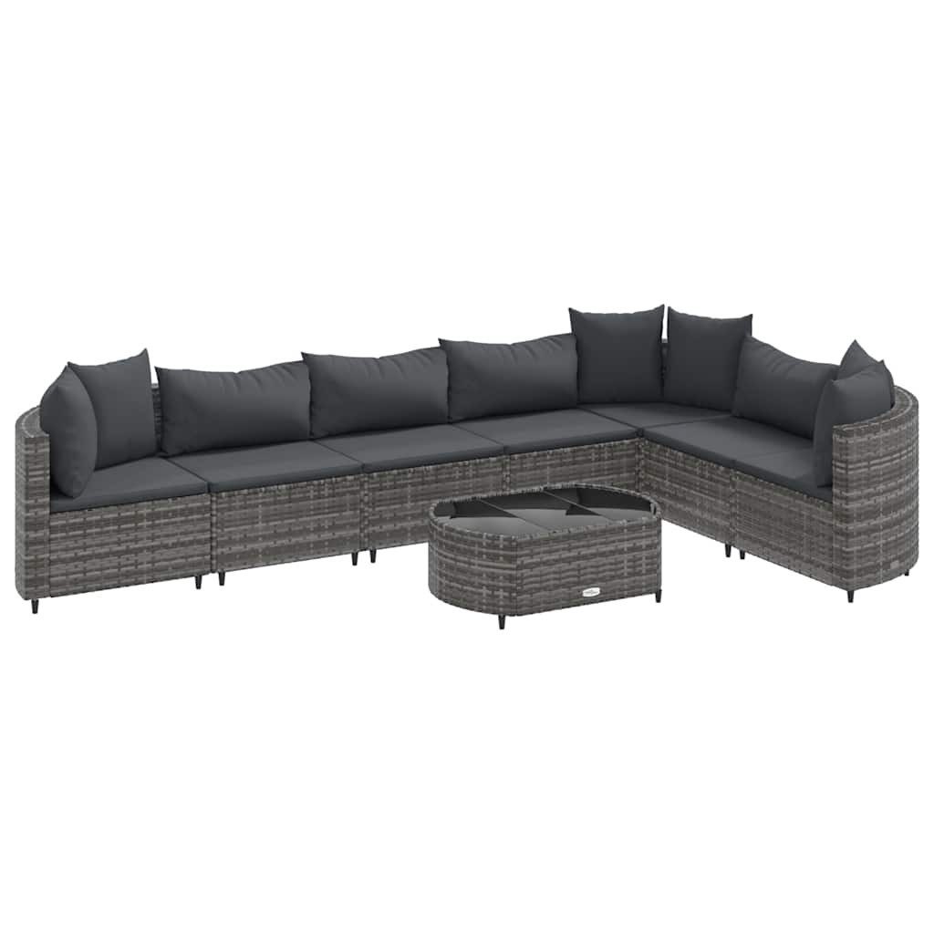 vidaXL Gartenlounge-Set 8-tlg. Garten-Sofagarnitur mit Kissen günstig online kaufen