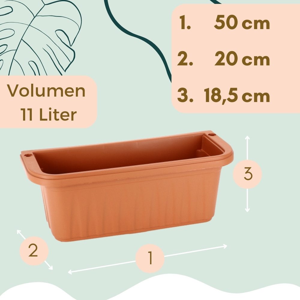 GarPet Balkonkasten Blumenkasten Balkonkasten mit Halterung günstig online kaufen
