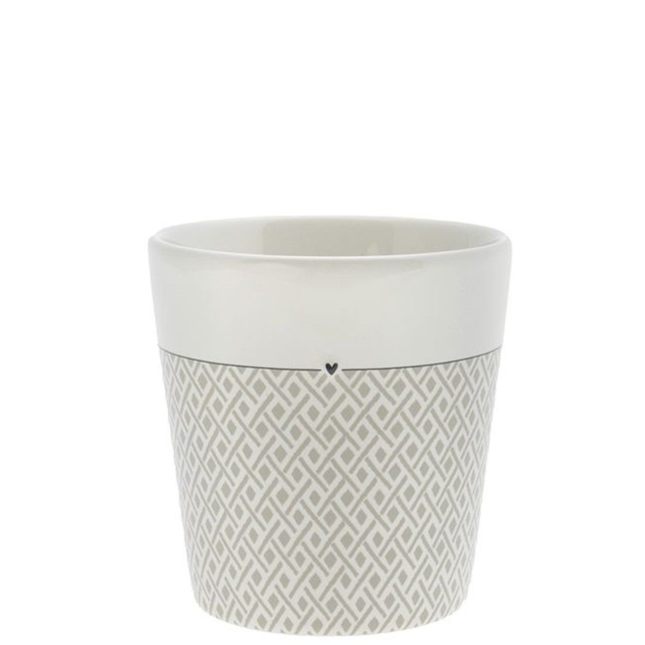 Bastion Collections Becher Karomuster Beige aus Keramik