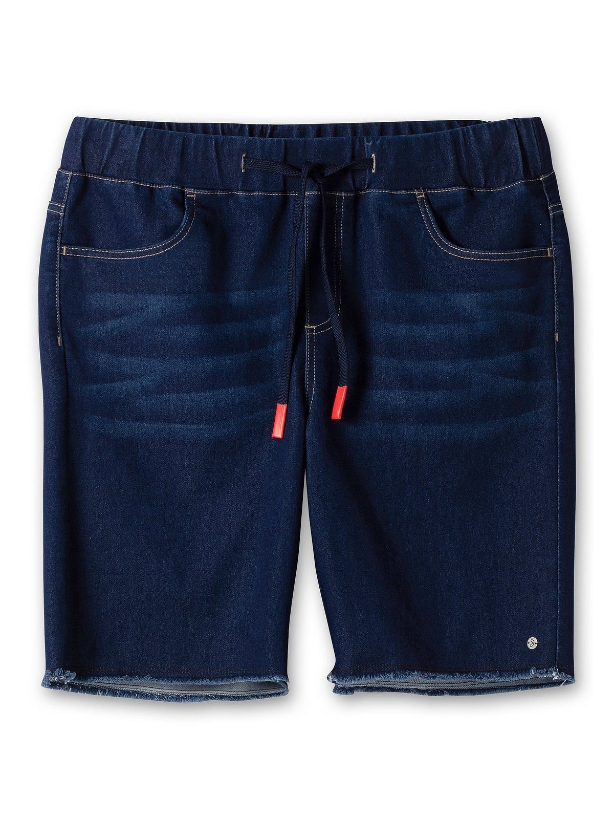 Sheego Bermudas Große Größen aus Sweat-Denim, mit offenem Saum