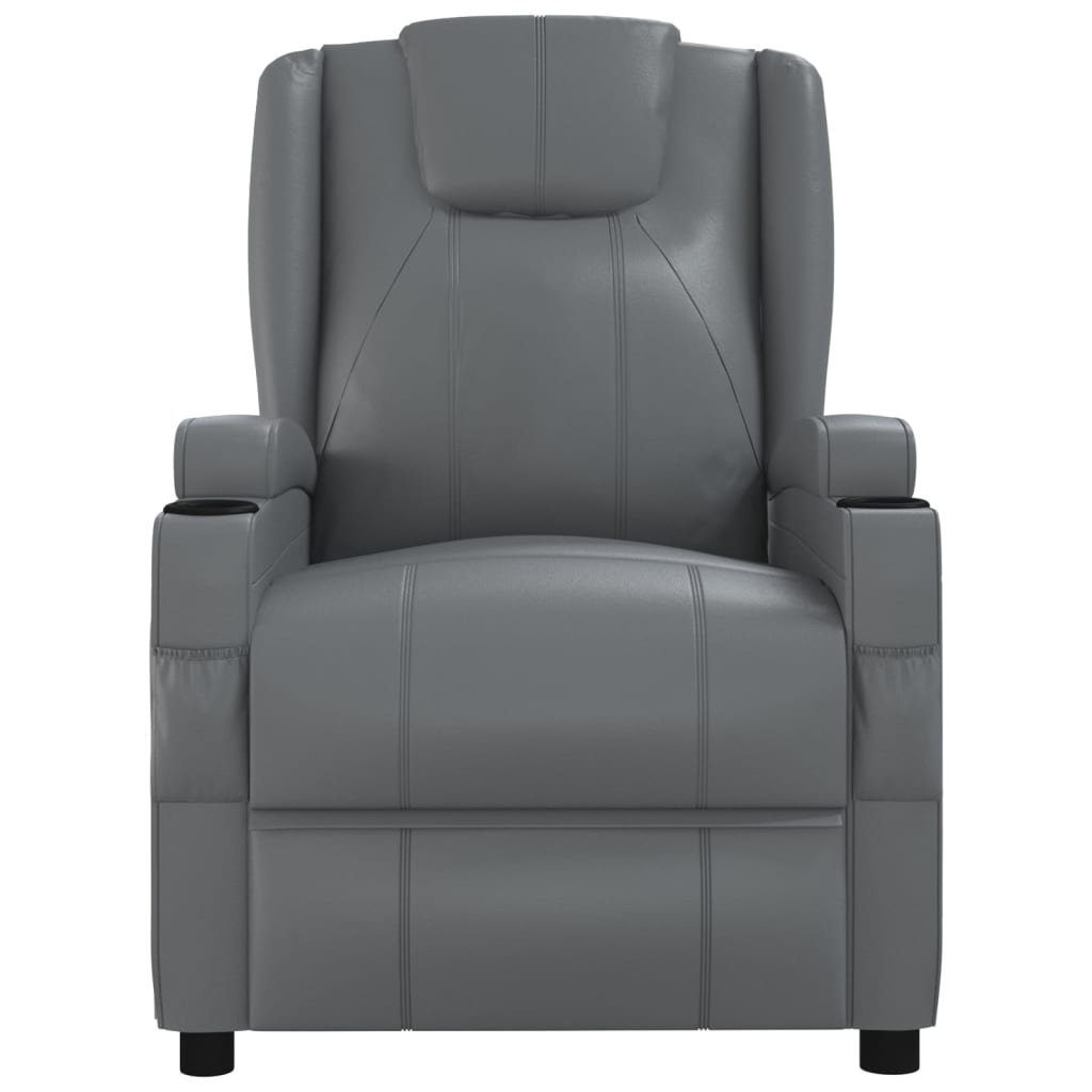 Relaxsessel,hoher Kunstleder ergonomisch Sitzkomfort, Anthrazit Massagesessel DOTMALL geformt,