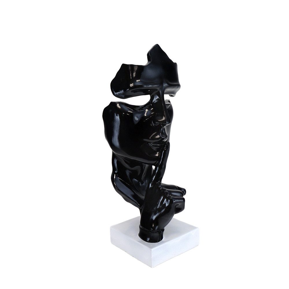 AFG Dekofigur Maske kreative Skulptur Kunstharz schwarz Dekofigur (1 St)