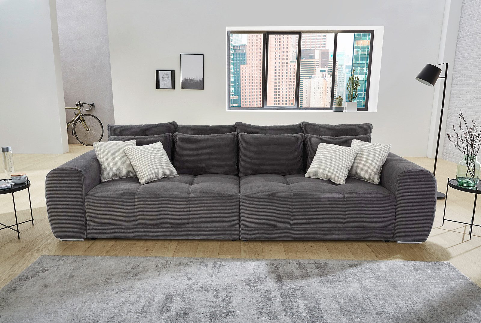 luma-home Big-Sofa 15171, XXL-Couch B306/T134/H86 cm, Liegefläche 120x240 c günstig online kaufen