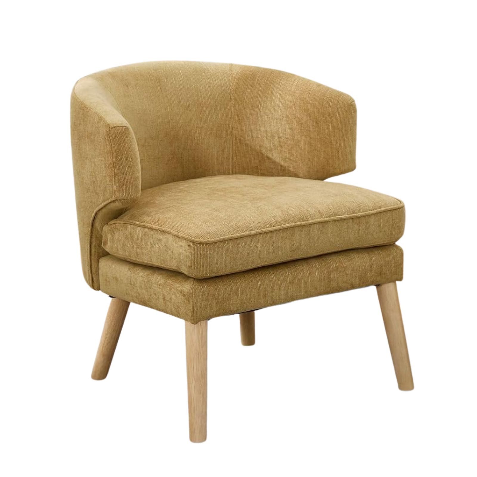 CHAIRUS Loungesessel Chenille/Samt-Sessel mit Holzbeinen&Doppelkissen für günstig online kaufen