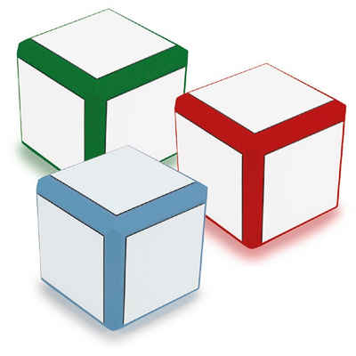 TimeTEX Spielesammlung, Blanko-Würfel mit weißen Flächen, 8 cm