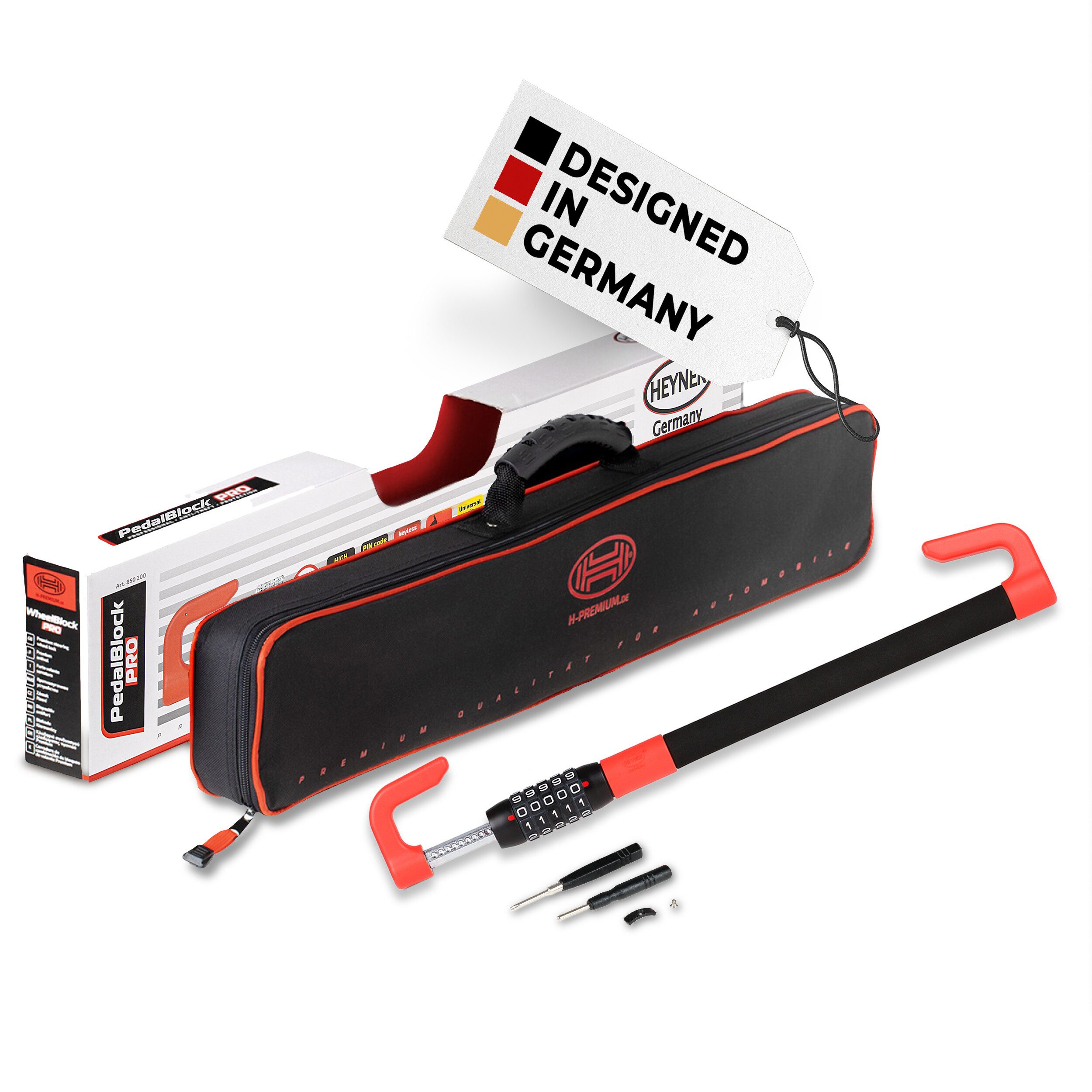 HEYNER Wegfahrsperre Lenkradschloss Auto Wegfahrsperre Diebstahlschutz, Pedal blockieren (1-tlg)