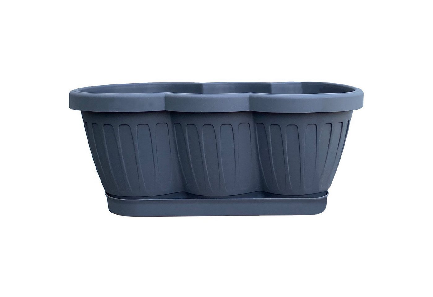 Thumbnail - BURI Blumenkasten 1er Set 40cm Blumenkasten Pflanzkasten Anthrazit mit Bewässerung