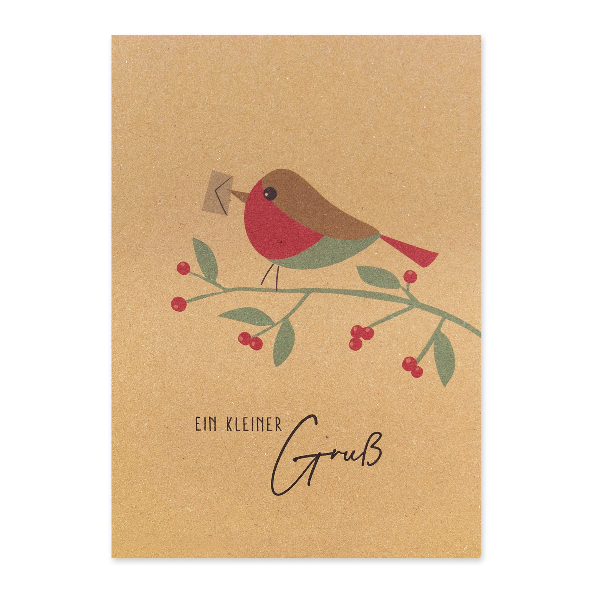Bow & Hummingbird Postkarte Postkarte "Ein kleiner Gruß", wahlweise mit Briefumschlag