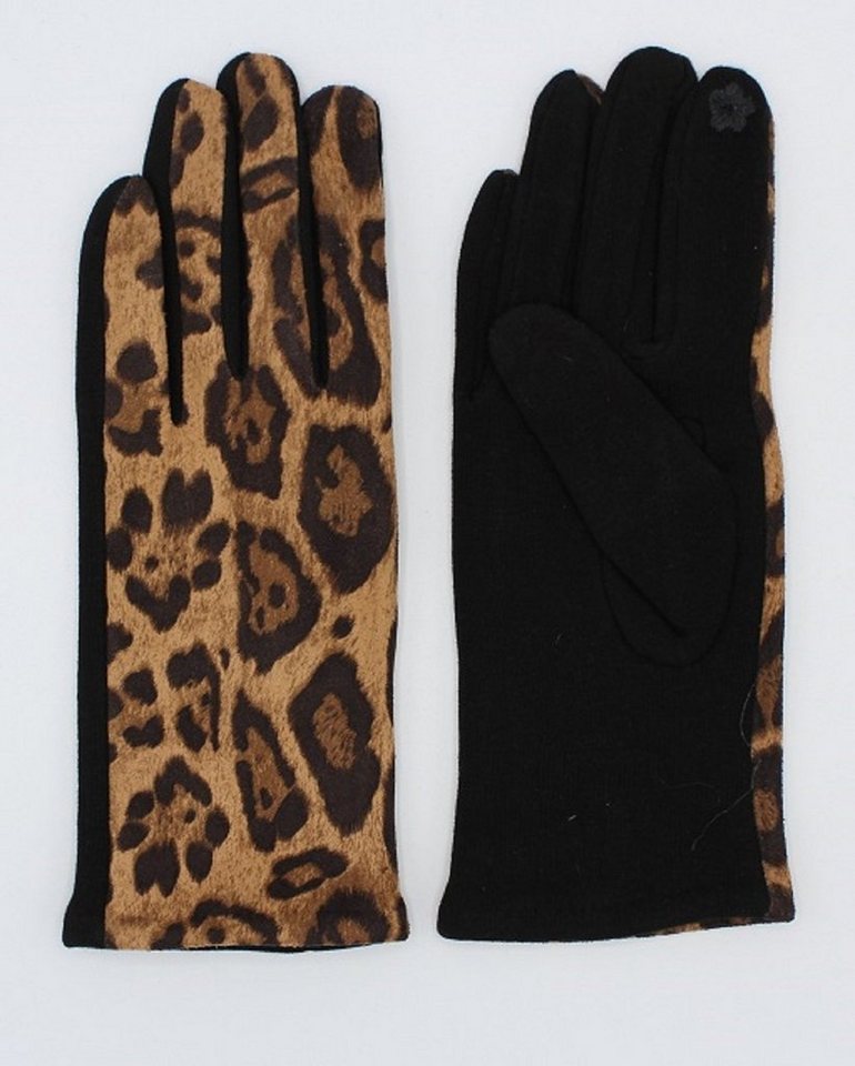 leslii Fleecehandschuhe »Leo Muster« mit modischem Leopardenmuster › schwarz  - Onlineshop OTTO