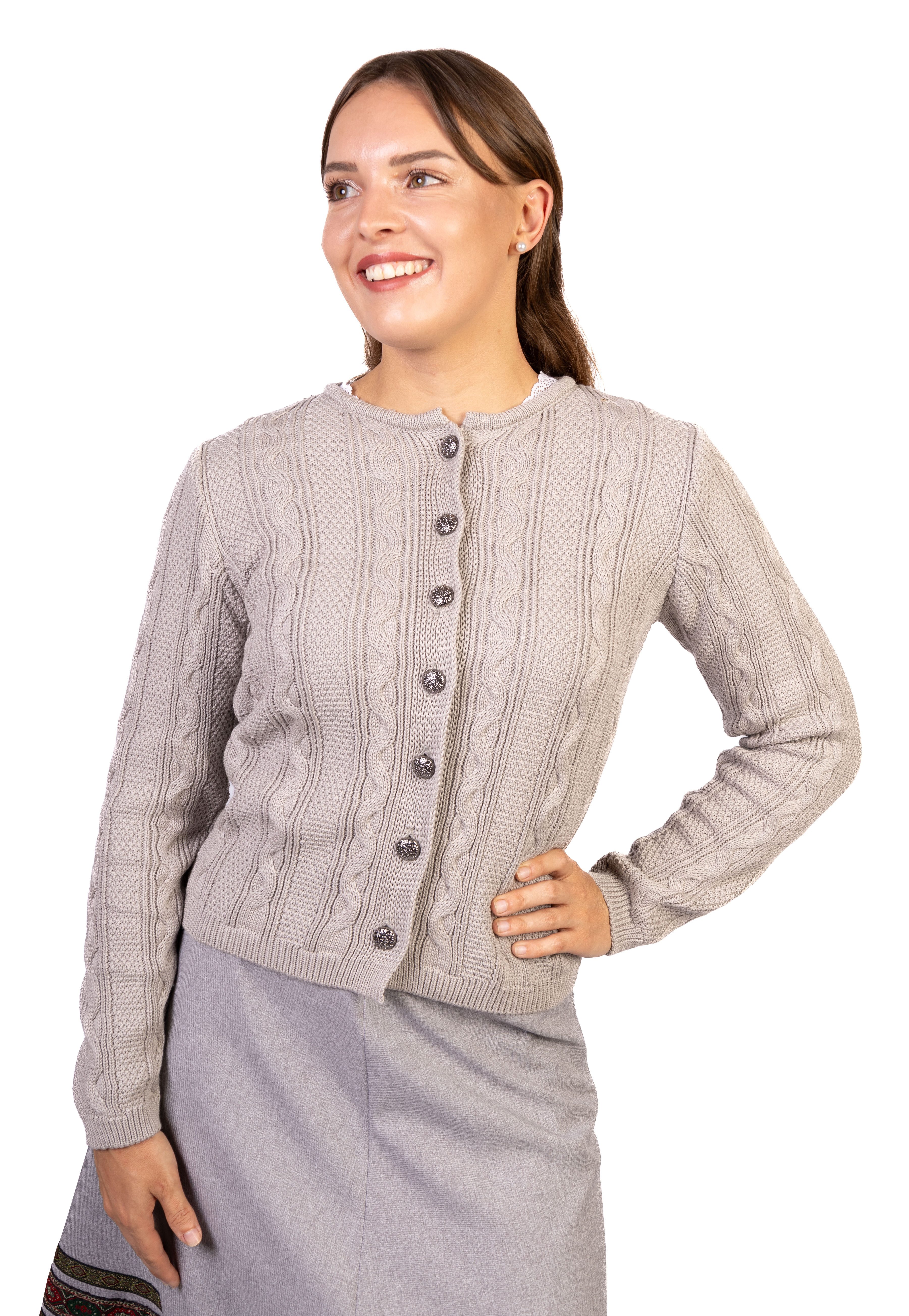 Trachtl Trachtenjacke Trachtl Marie Jacke - Trachtenjacke Damen 38 Grau