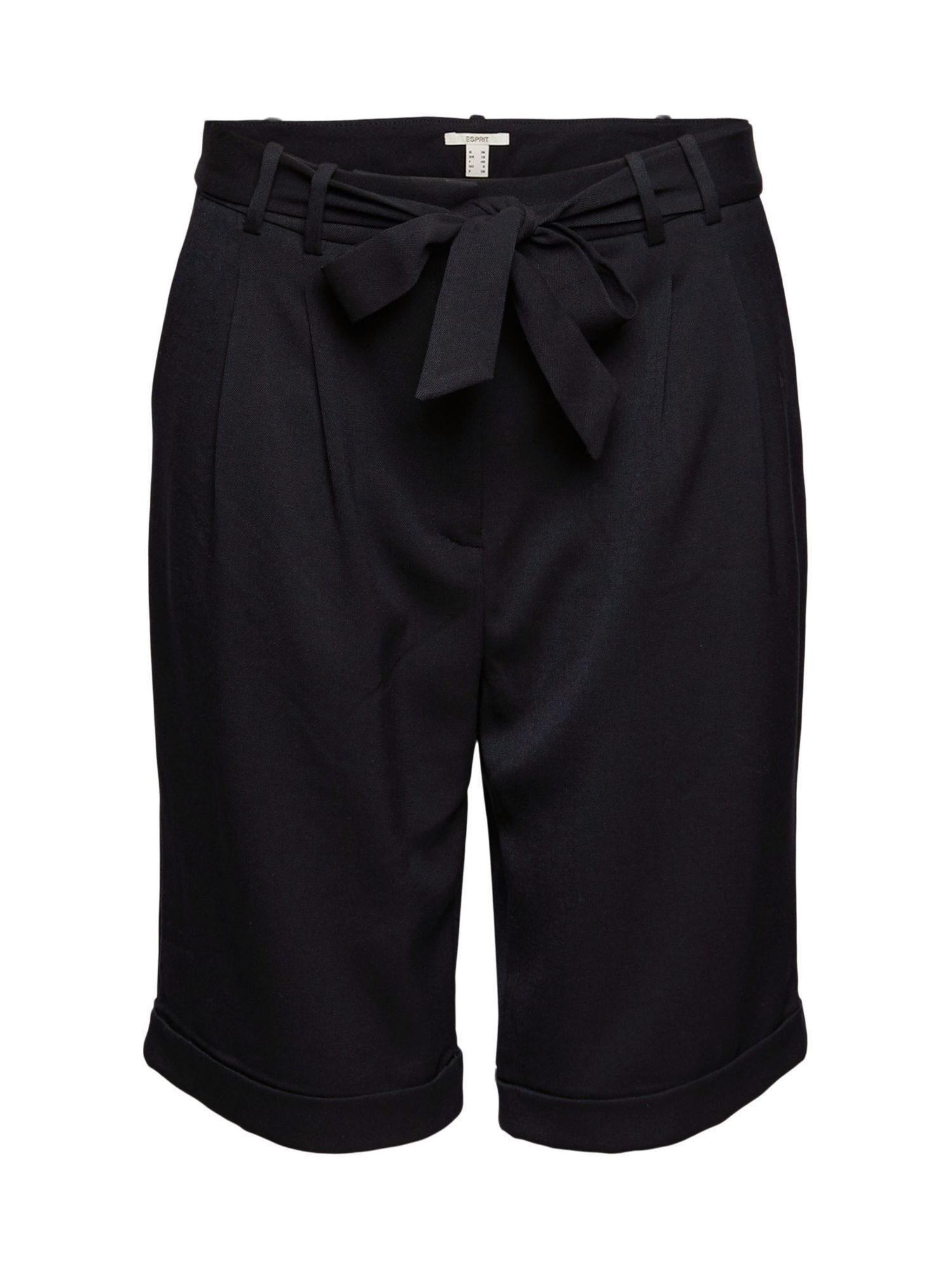 Esprit Shorts Bermudas mit Bundfalten BLACK (1-tlg)