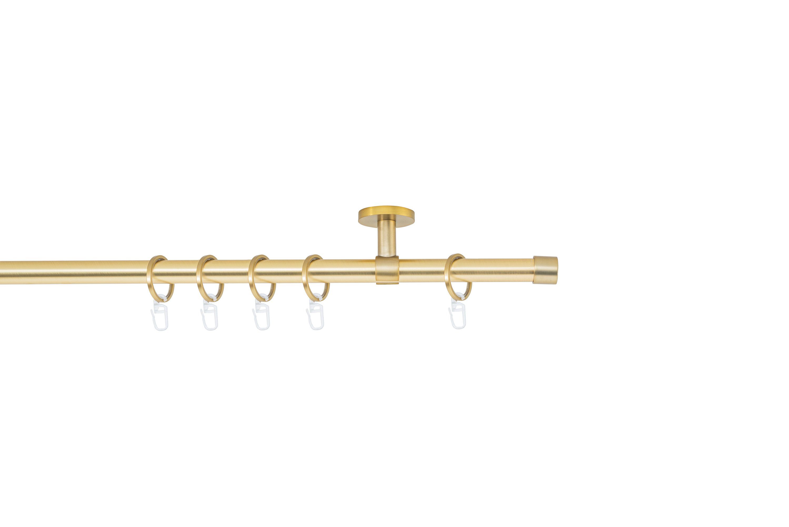 ondeco Gardinenstange Rundrohr Deckenabstand 4cm Kappe, Ø 20 mm, 1-läufig-l günstig online kaufen