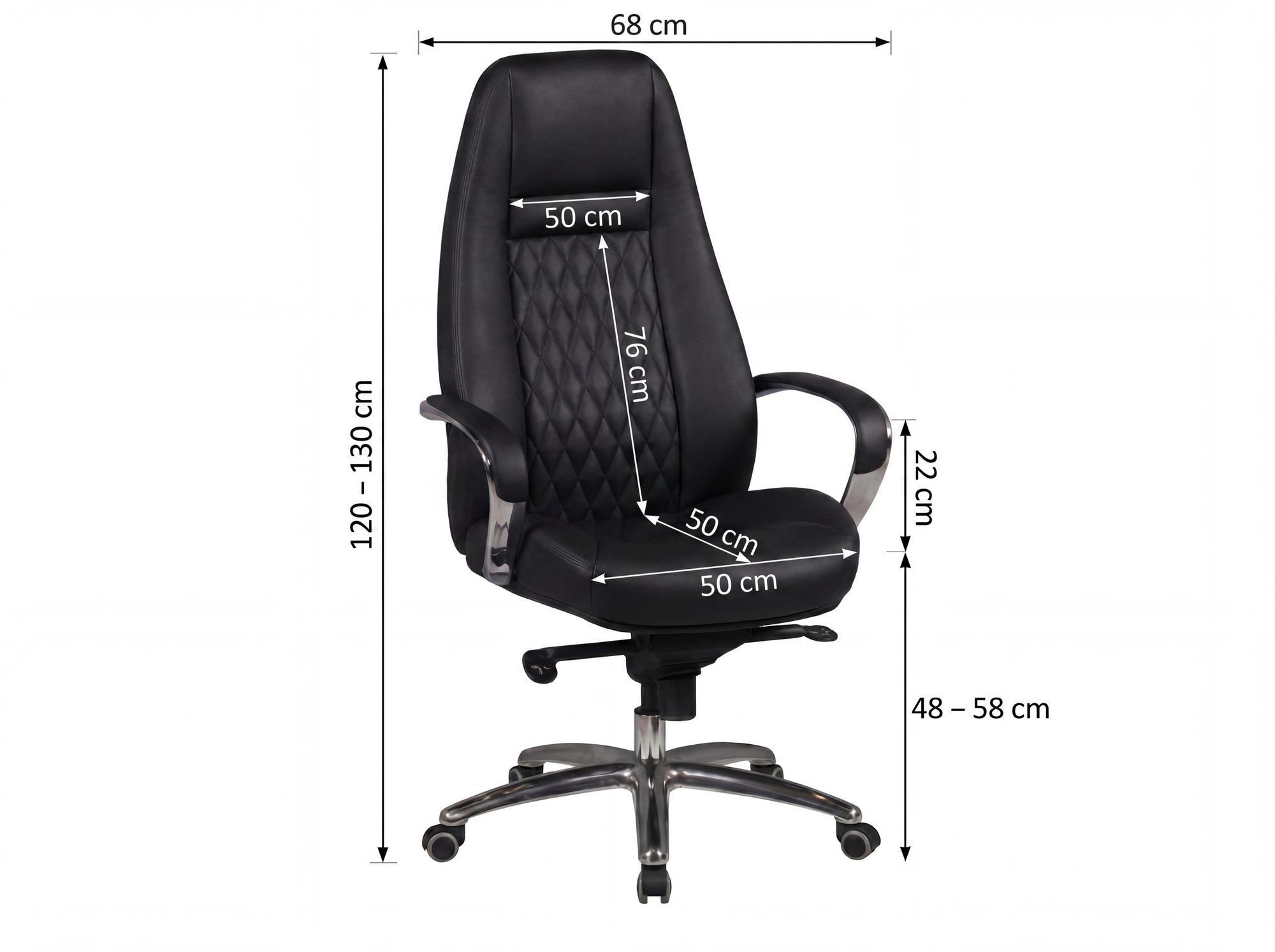 FINEBUY Chefsessel Bürostuhl Echtleder Schreibtischstuhl ergonomisch Drehstuhl (Bürostuhl AUSTIN Echtleder Schwarz 120 kg), Schreibtischstuhl Hohe Rückenlehne mit Kopfstütze