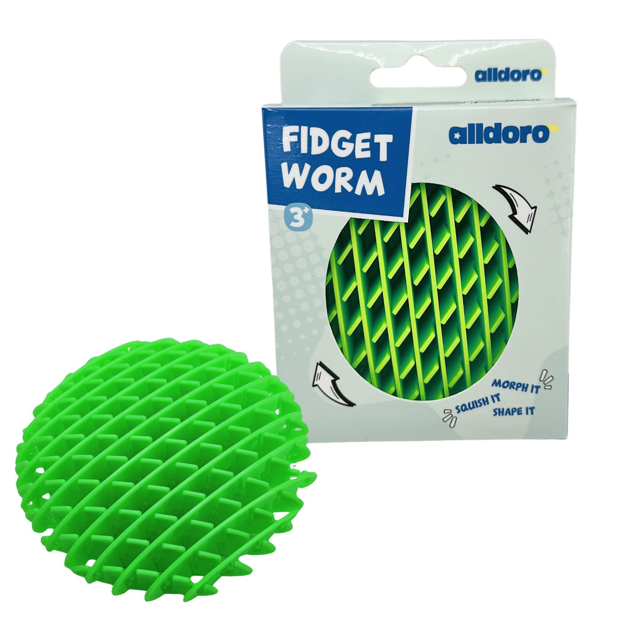 alldoro Fidget Spinner 60358, Fidget Worm – das trendige Anti-Stress-Spielzeug