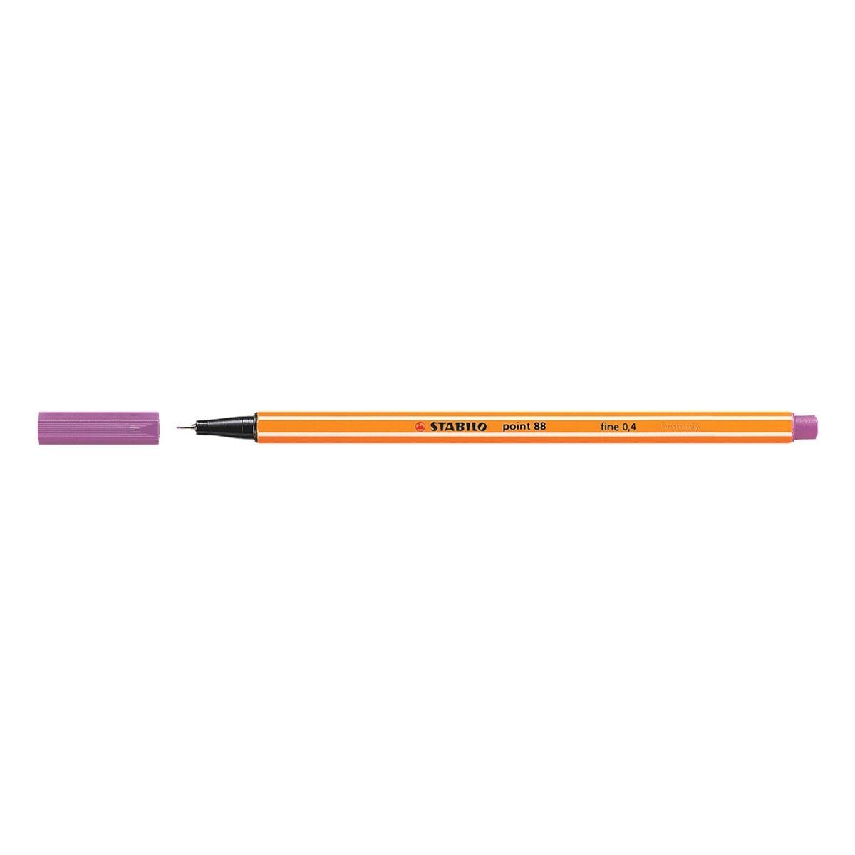 Metallanteile Fineliner (1-tlg), 88®, wasserbasierter Tinte lila STABILO mit ohne point