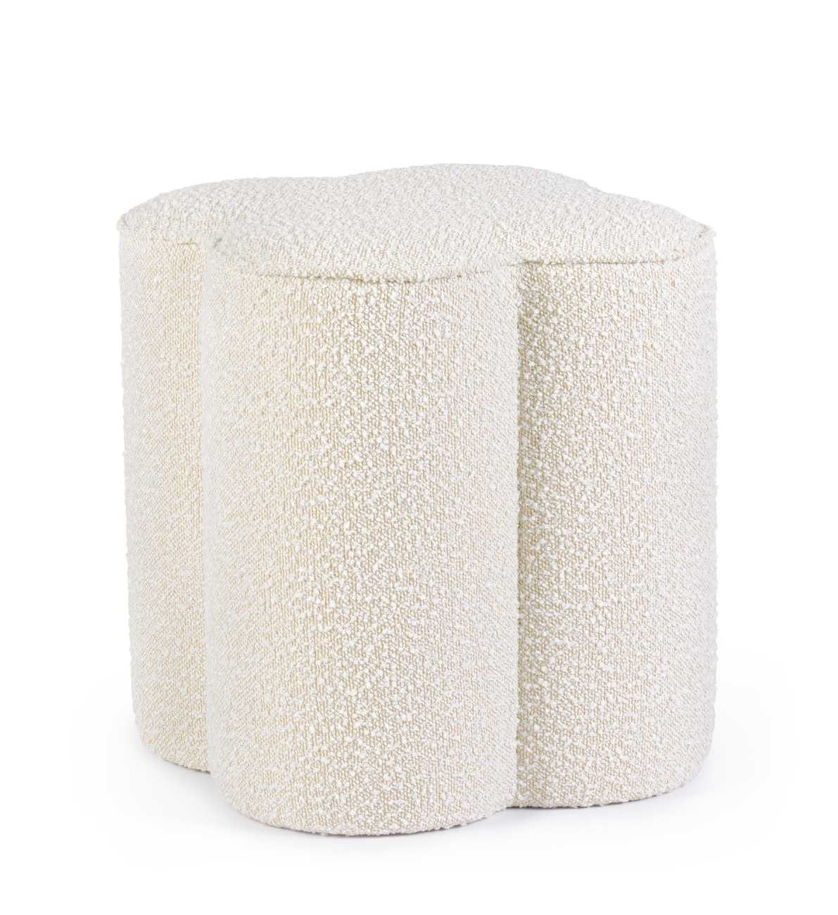 Bizzotto Pouf Cointa aus Boucle-Stoff, Natur günstig online kaufen