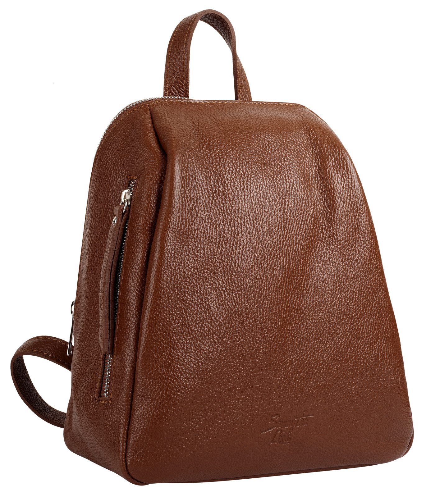 Samantha Look Cityrucksack SAMANTHA LOOK Damen echt Leder, Made in Italy, echt Leder, Made in Italy – Bild 3 von 5