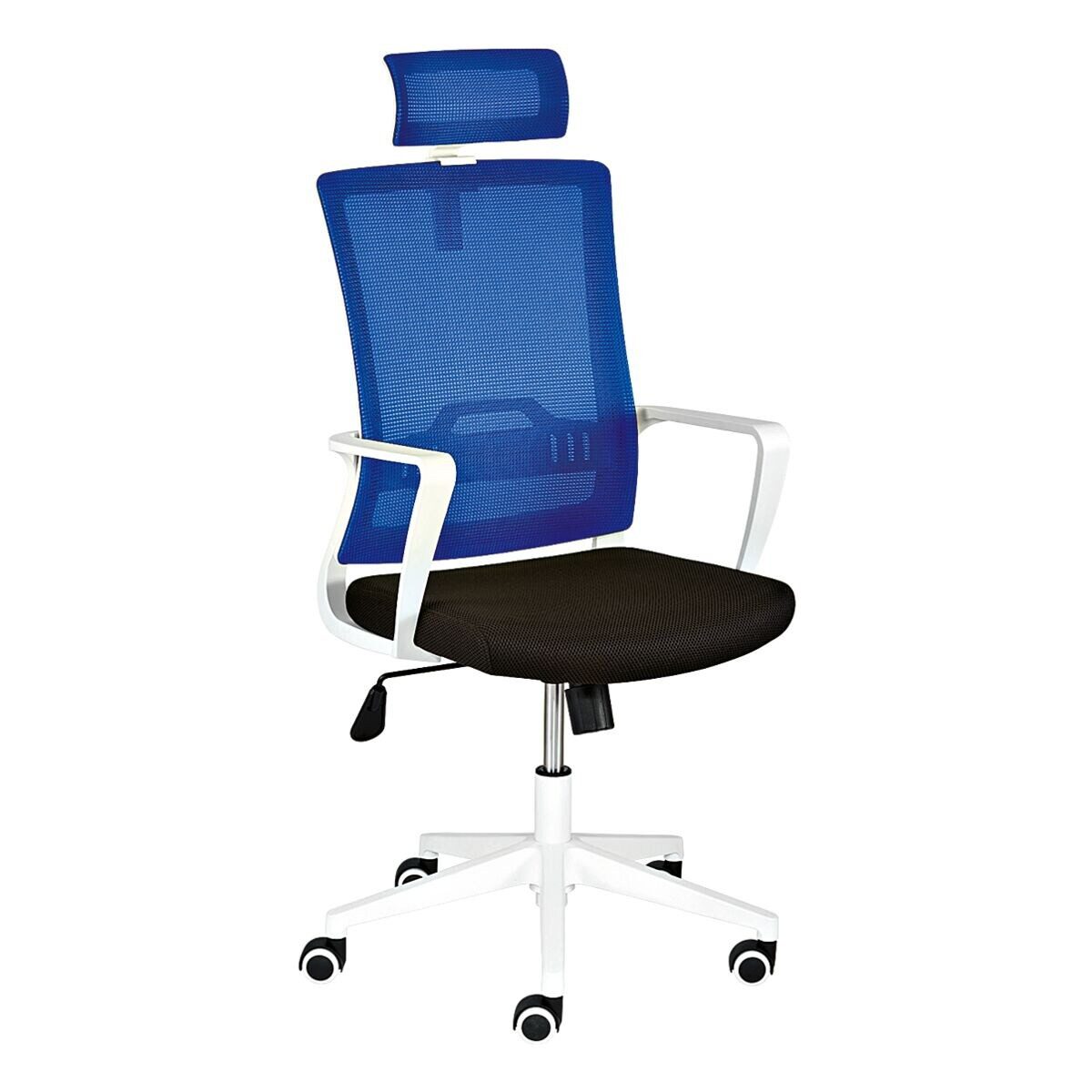 Mayer Sitzmöbel Schreibtischstuhl mySTUDIO, mit Armlehnen, Kopfstütze, Flachsitz, Netzrücken, Lendenwirbelstütze